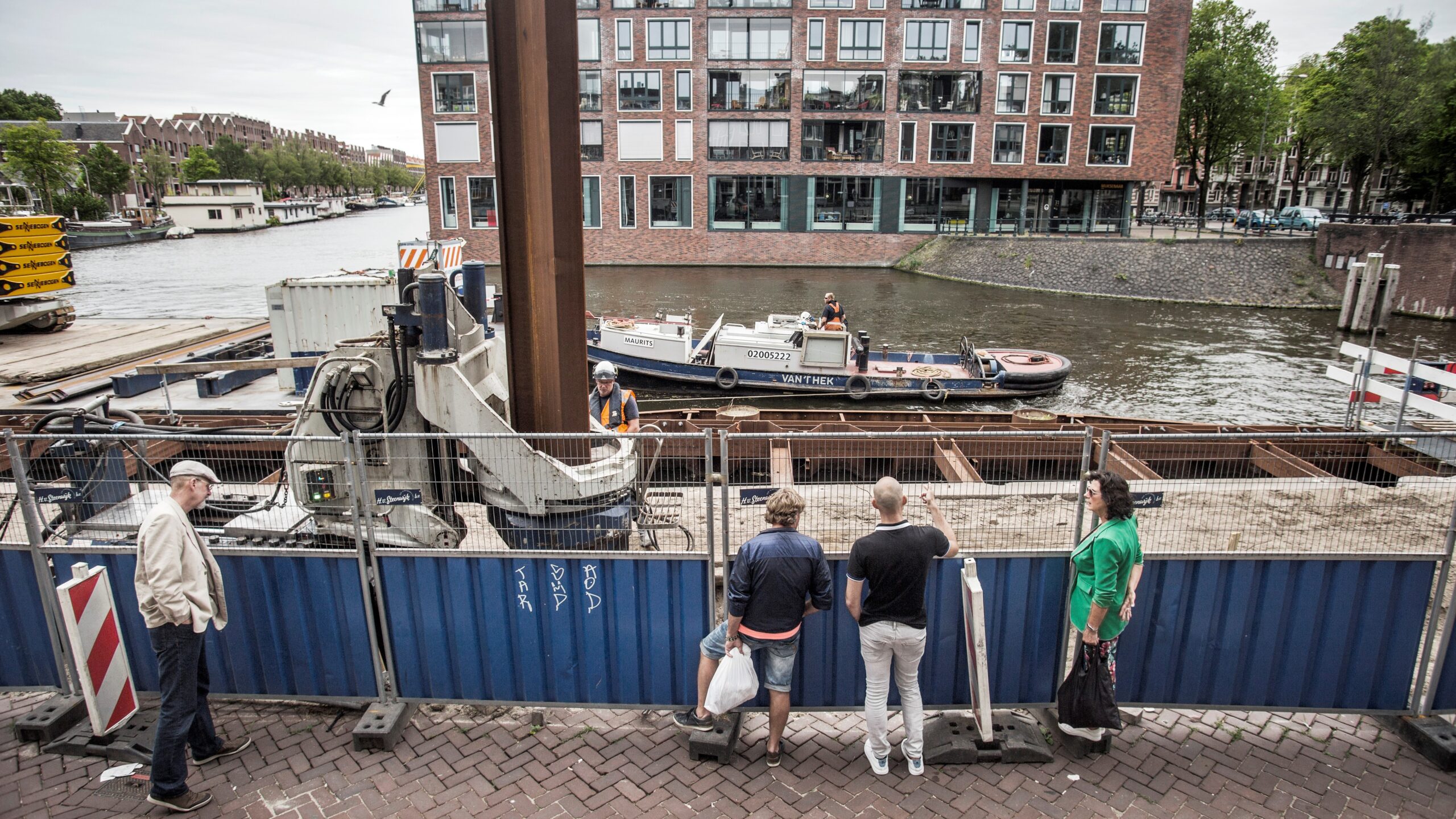 Kademuur aan de Nieuwe Herengracht. Foto: Eran Oppenheimer