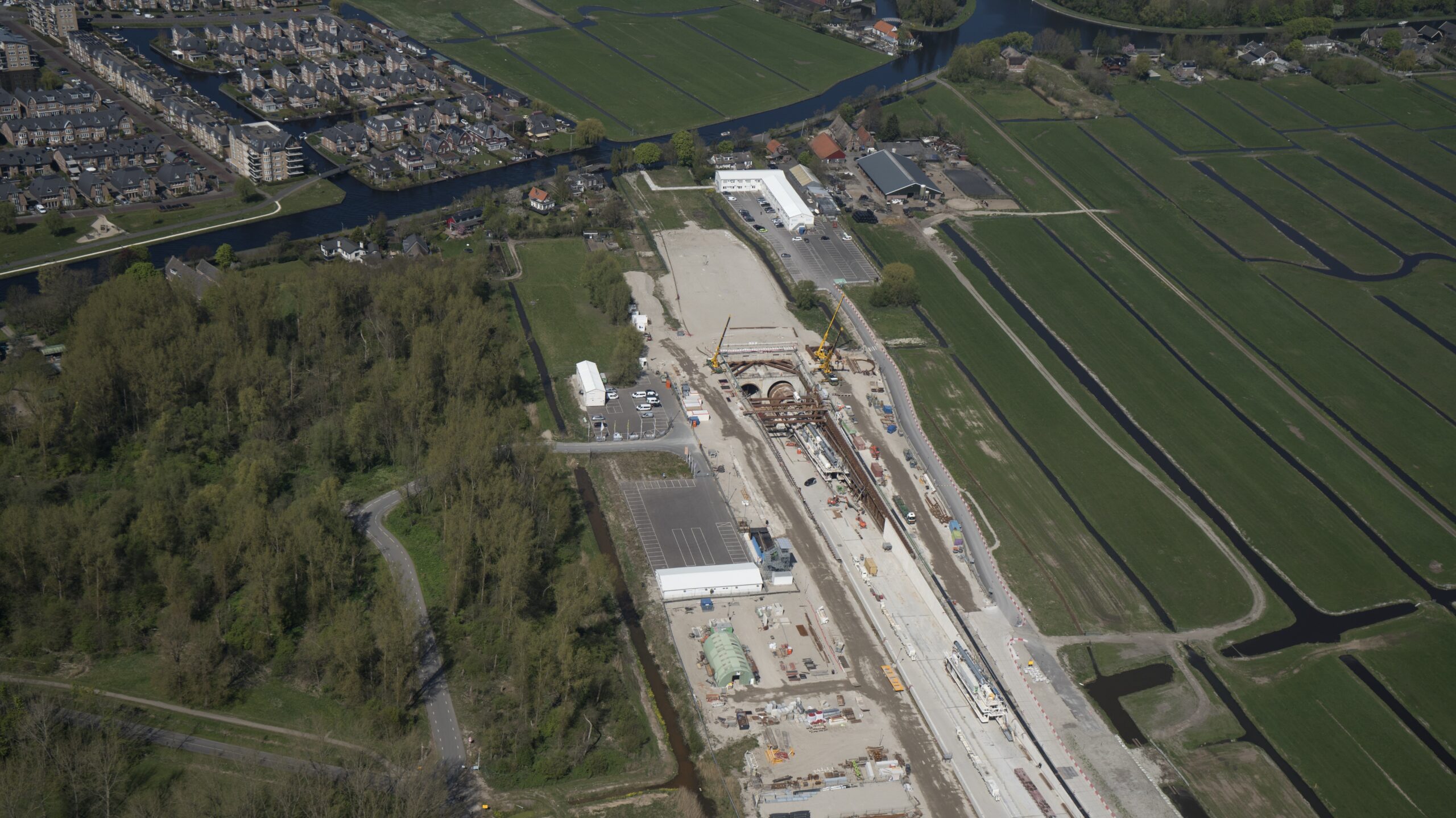 De bouw van de Corbulotunnel in 2020. Foto: ANP/Aerovista Luchtfotografie