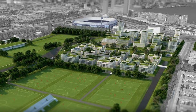 Nieuwe woonwijk op voormalig trainingscomplex Feyenoord
