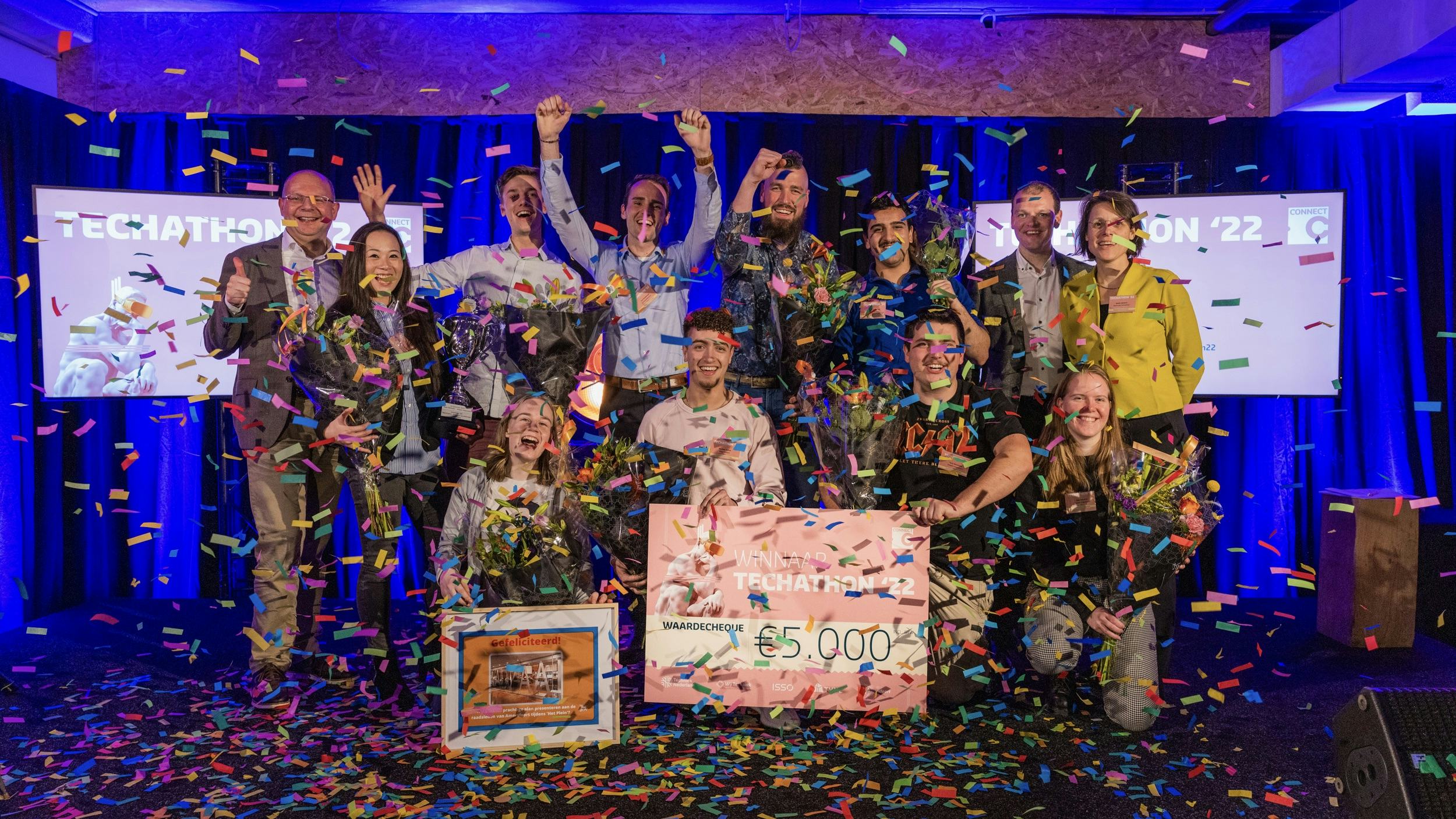 Het winnende team van de Techathon 2022. Foto: Techniek Nederland