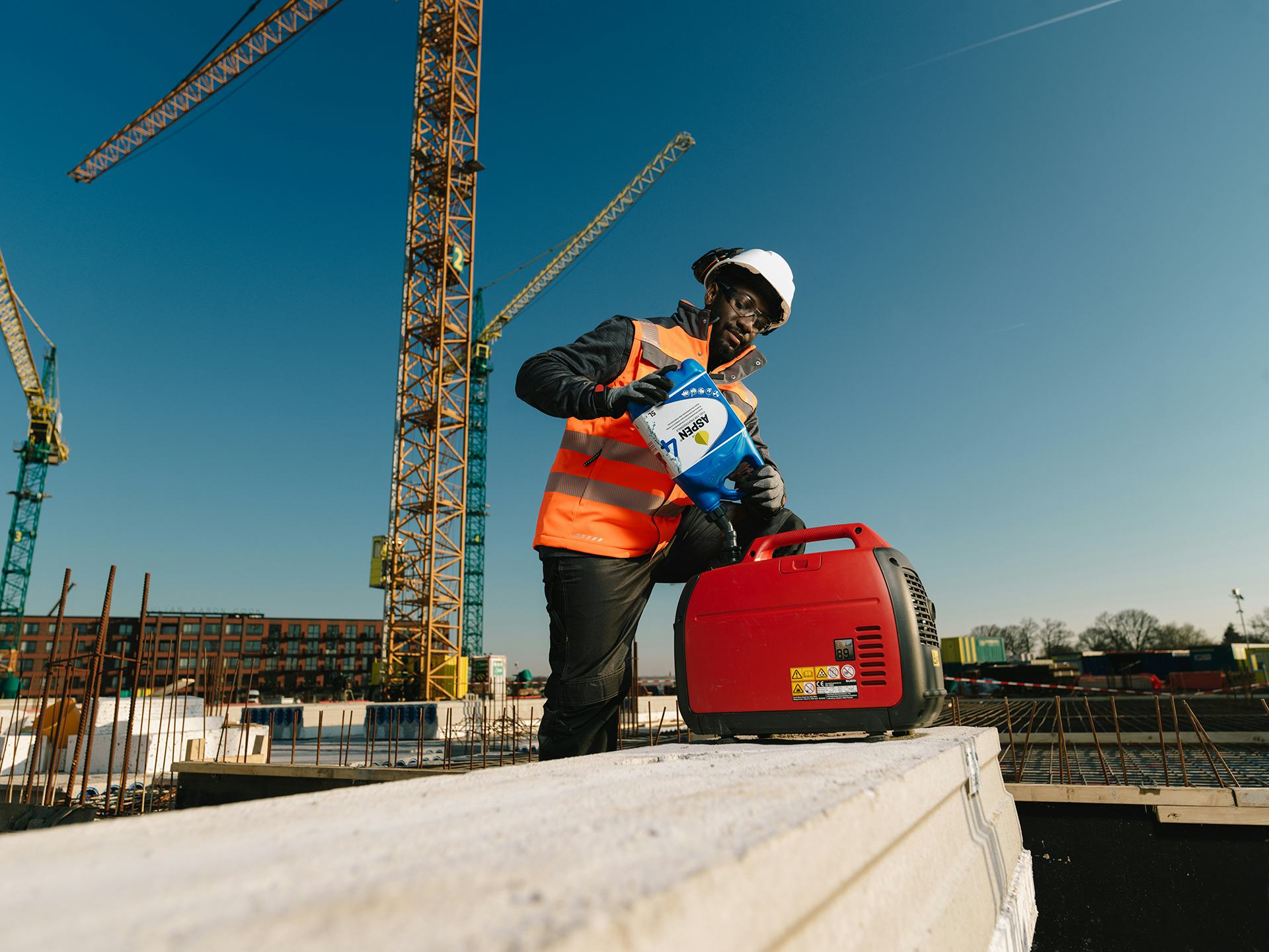 Schone brandstoffen snelle manier om bouwmaterieel te vergroenen