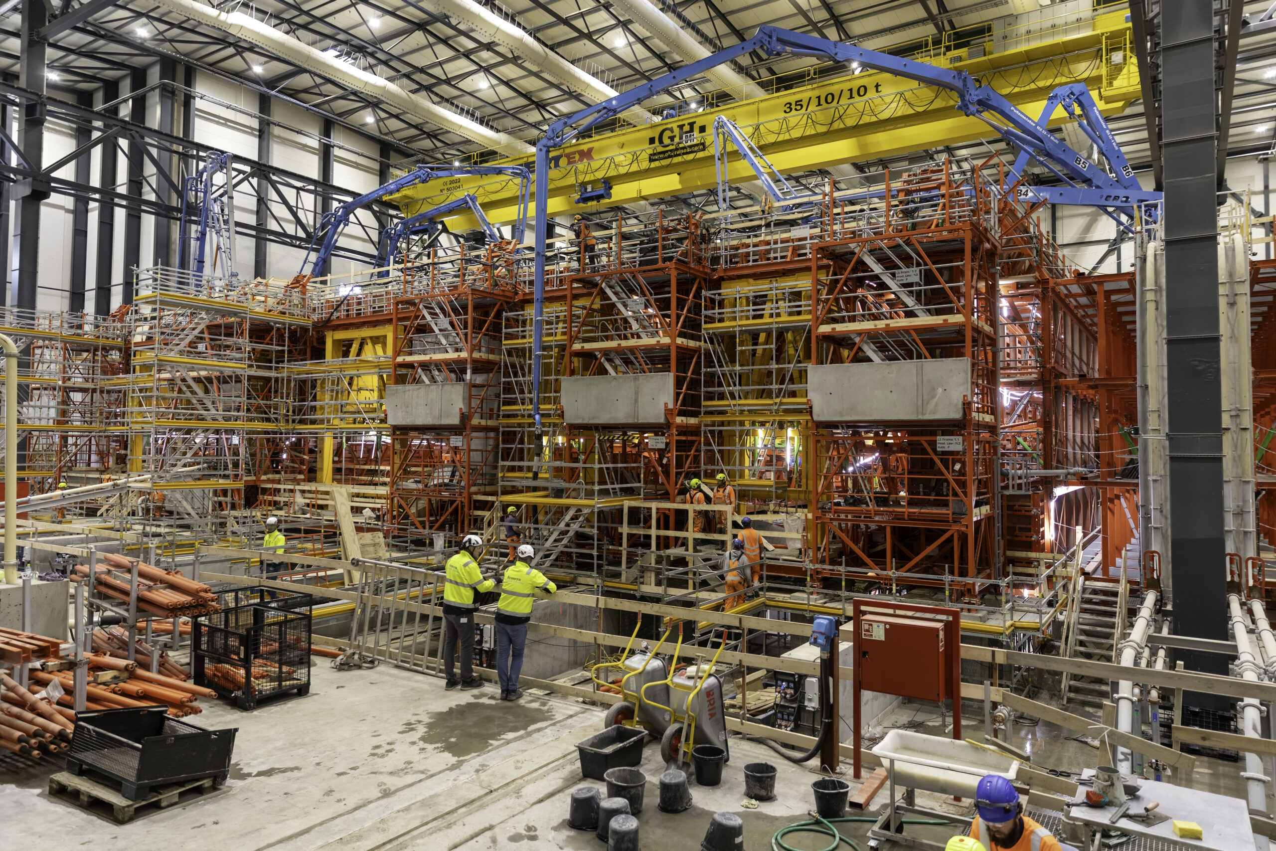 De eerste tunnelmoot voor de Fehmarnbelt-tunnel is deze zomer gestort. Foto: Femern A/S
