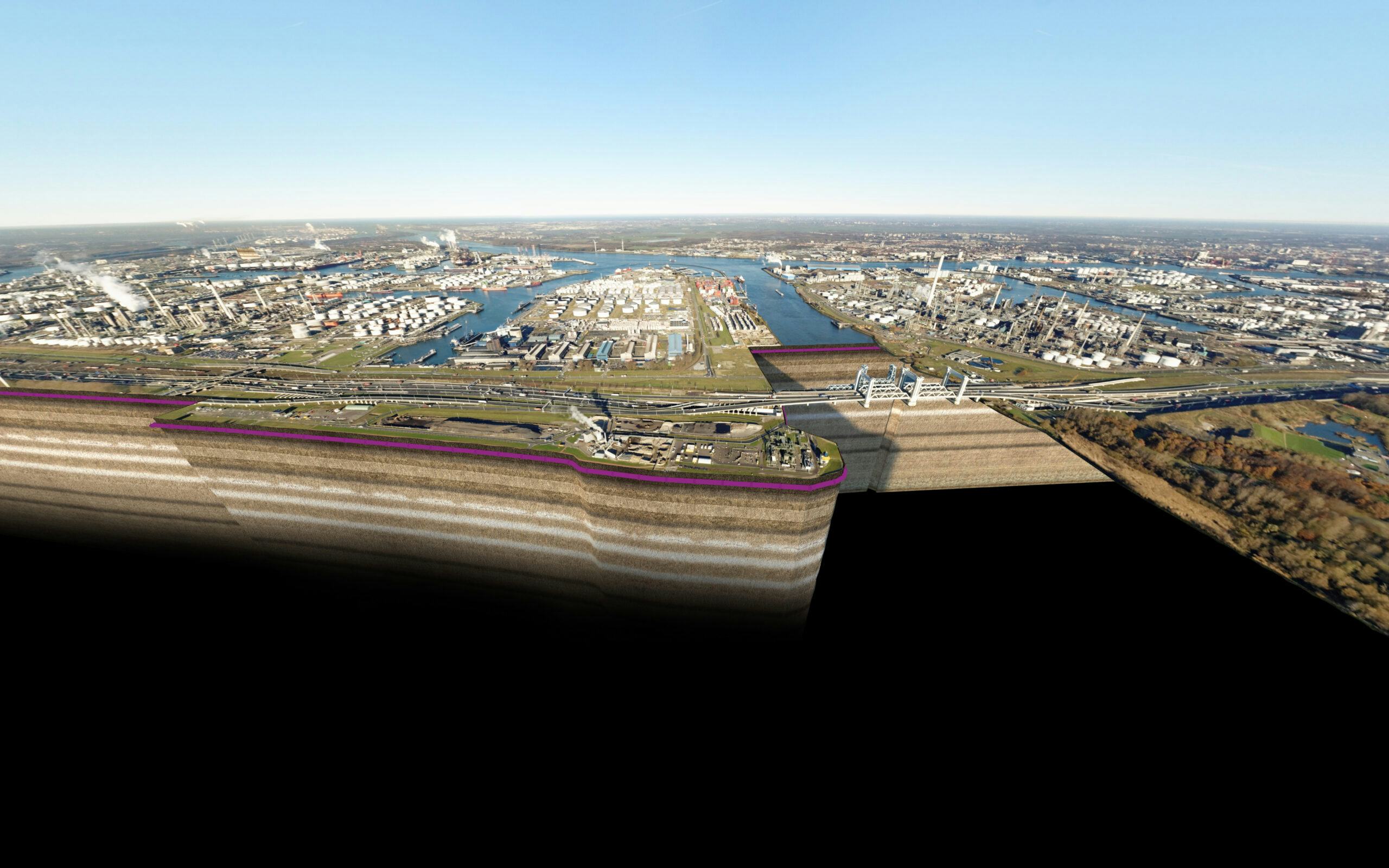 Porthos-project in Rotterdamse haven. Beeld: Porthos