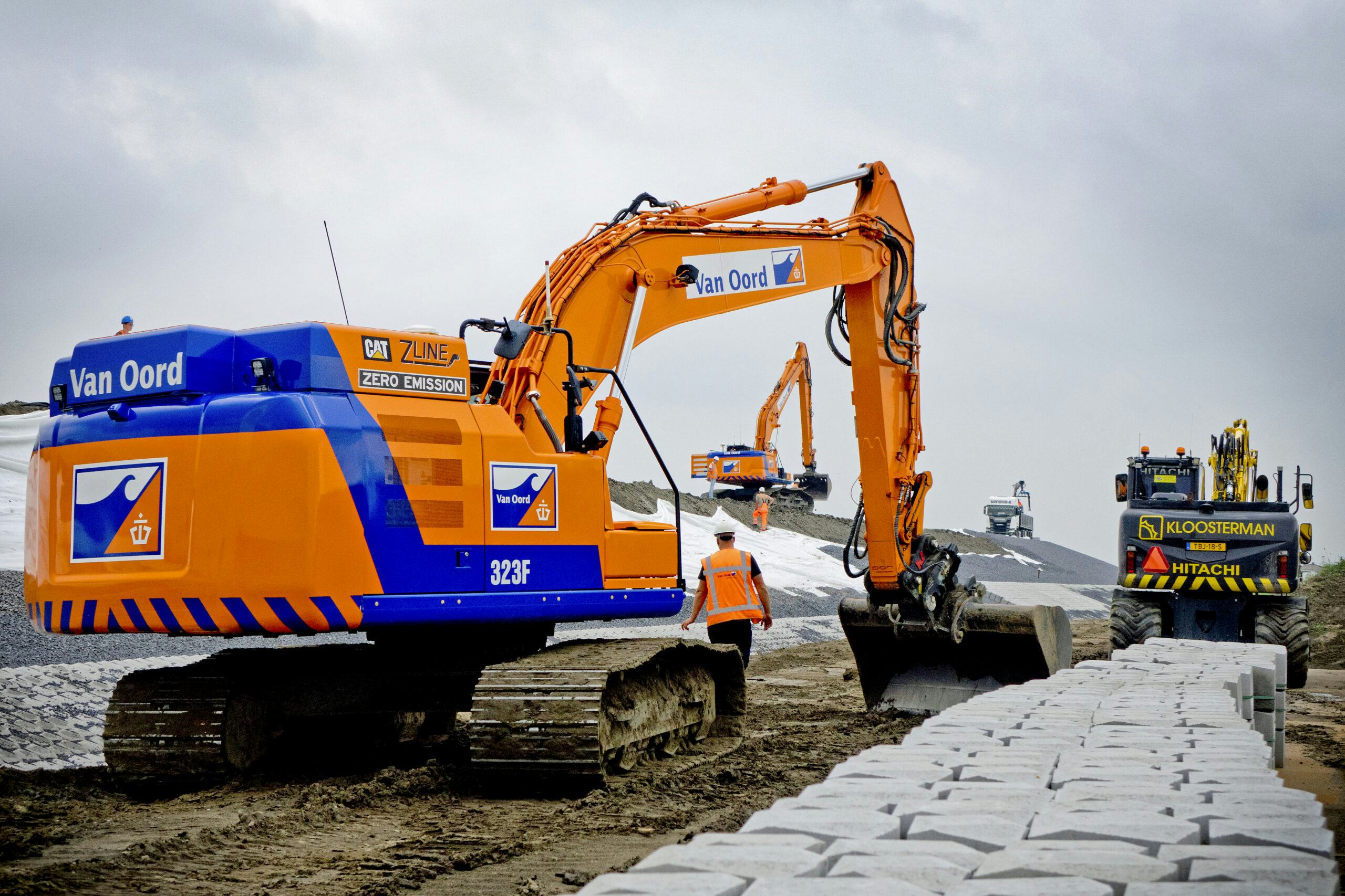 Zero-emissie graafmachine van Van Oord. Foto: Johan Nebbeling