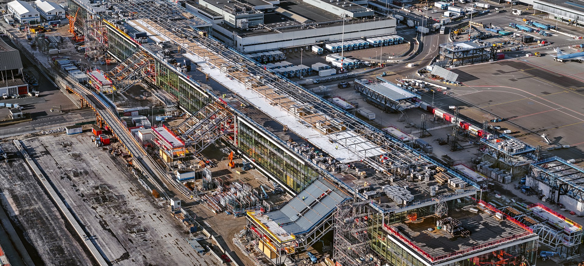 De A-pier op het moment dat hij eigenlijk opgeleverd zou moeten worden, in april 2020. Foto: Ballast-Nedam