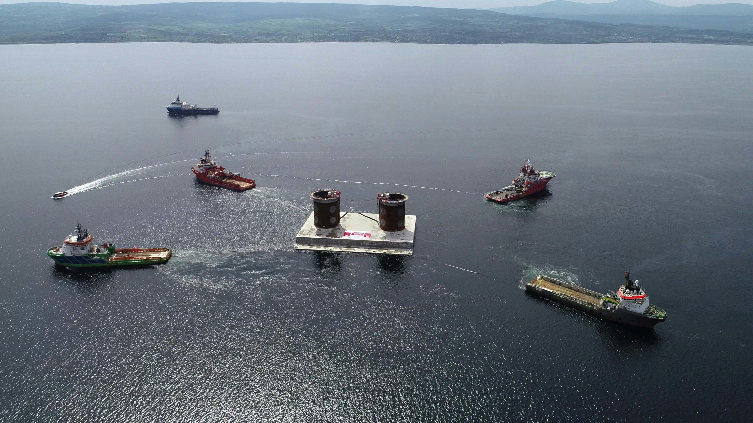 Strukton Immersion Projects was in 2019 betrokken bij het afzinken van 2 caissons in Çanakkale, Turkije. Foto: Strukton
