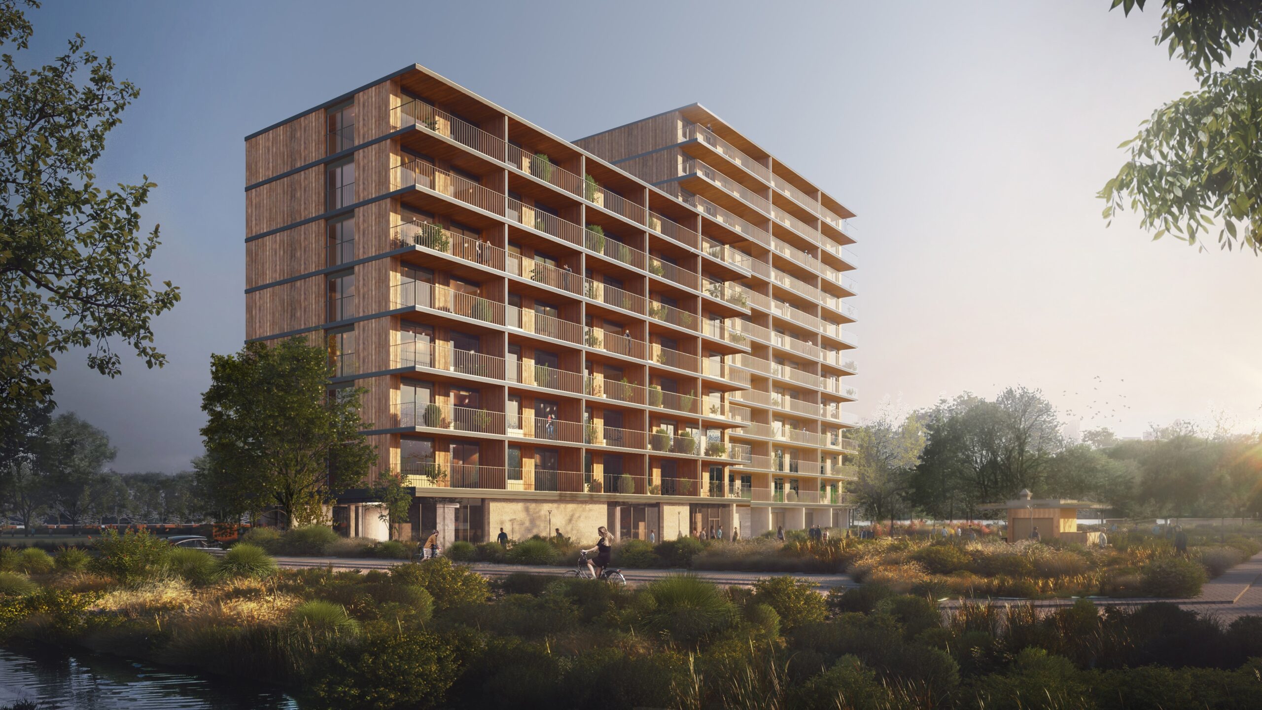 Houtbouwproject van Waal. Beeld: The Powerhouse Company 