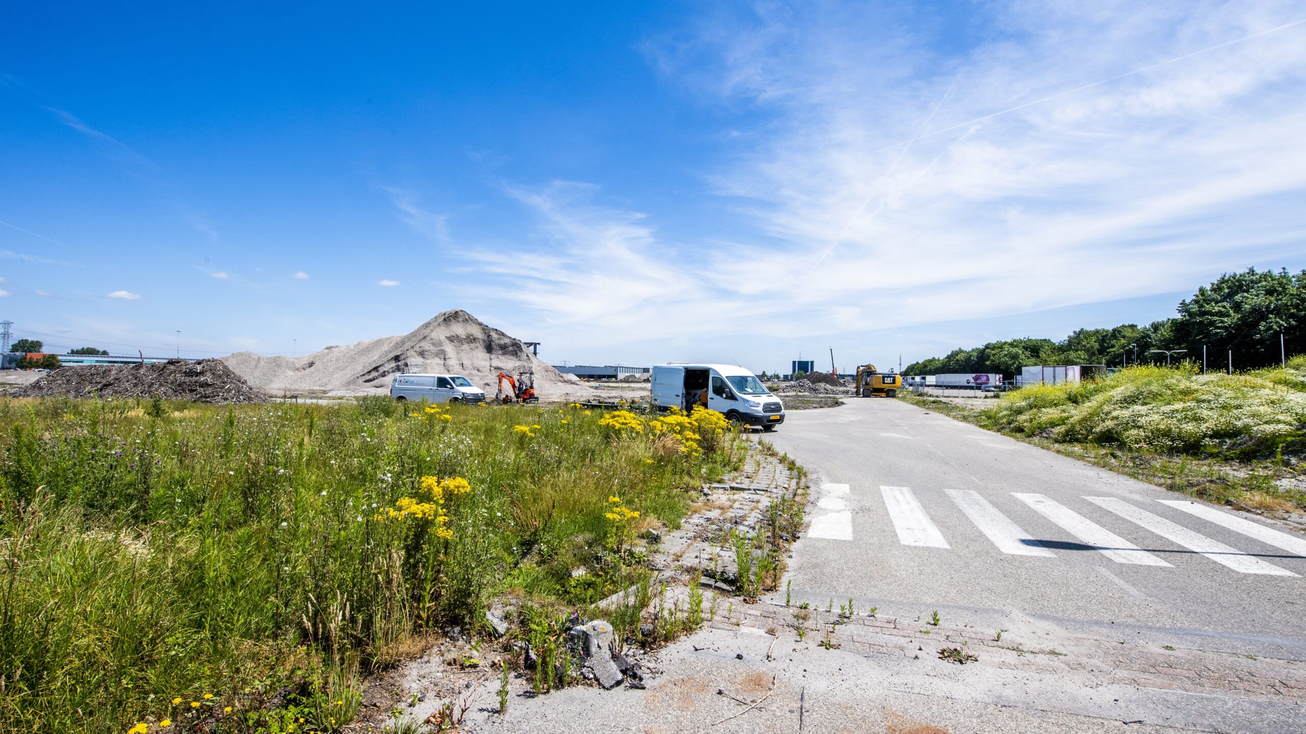 Bouw van distributiecentrum van Zalando in Bleiswijk op het oude terrein de veilinghal van FloraHolland. Foto: Frank de Roo/ANP