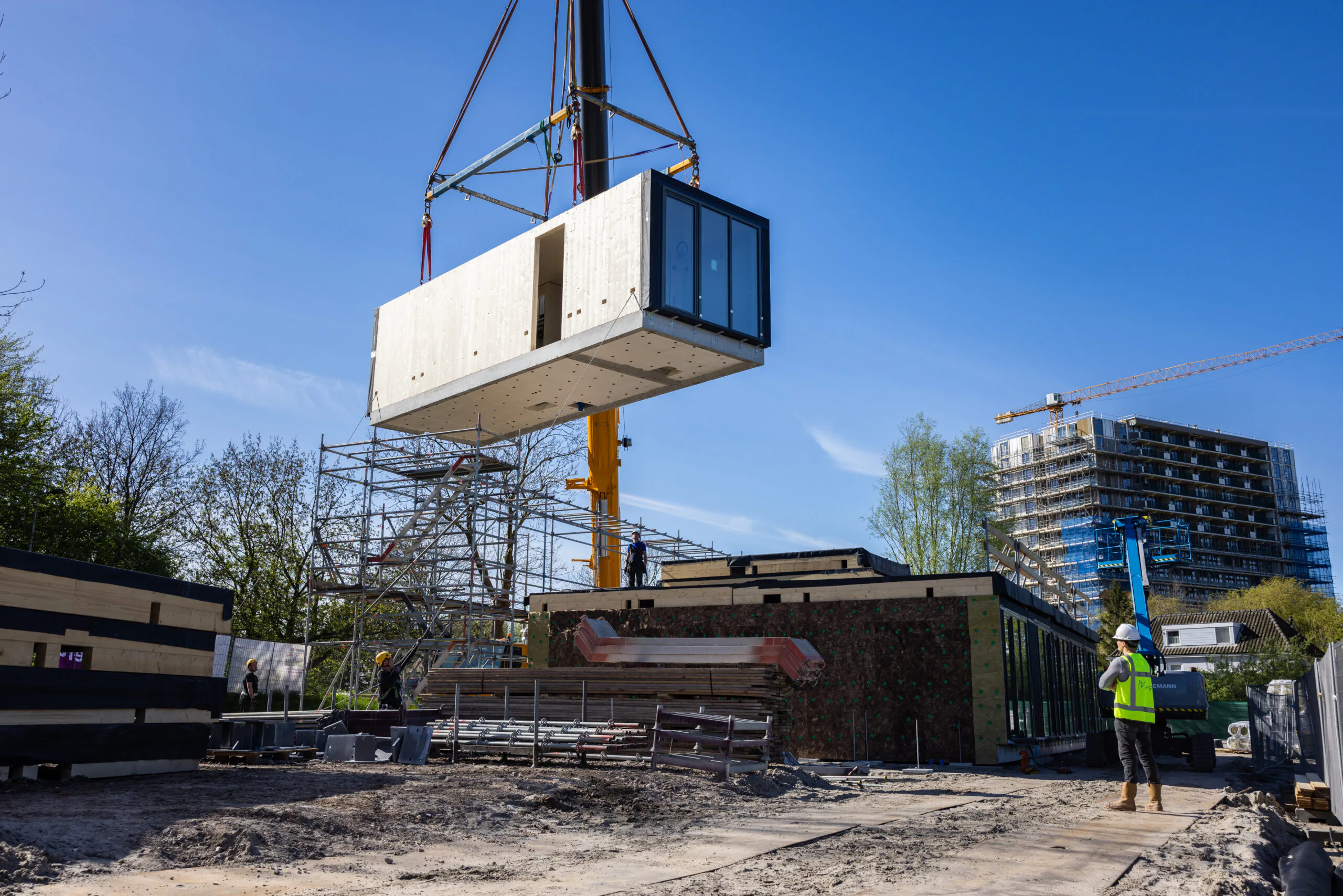 Tussen 2022 en 2025 zijn 17.665 flexwoningen gerealiseerd, terwijl de ambitie voor de periode 2022–2024 op 37.500 lag. Foto: Cobouw