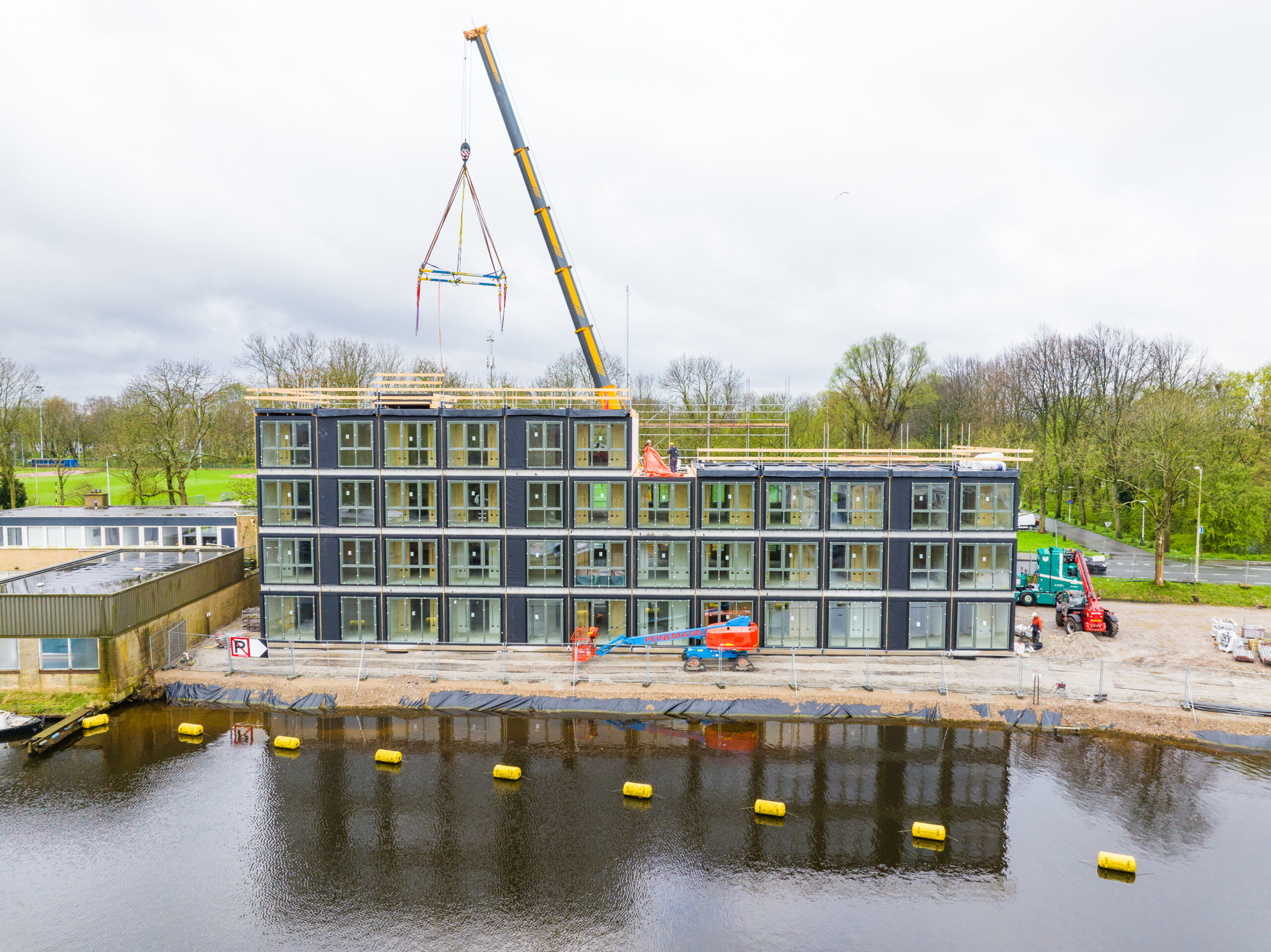 Flexwoningen van Moos aan de Appelweg in Amsterdam. Foto: Moos
