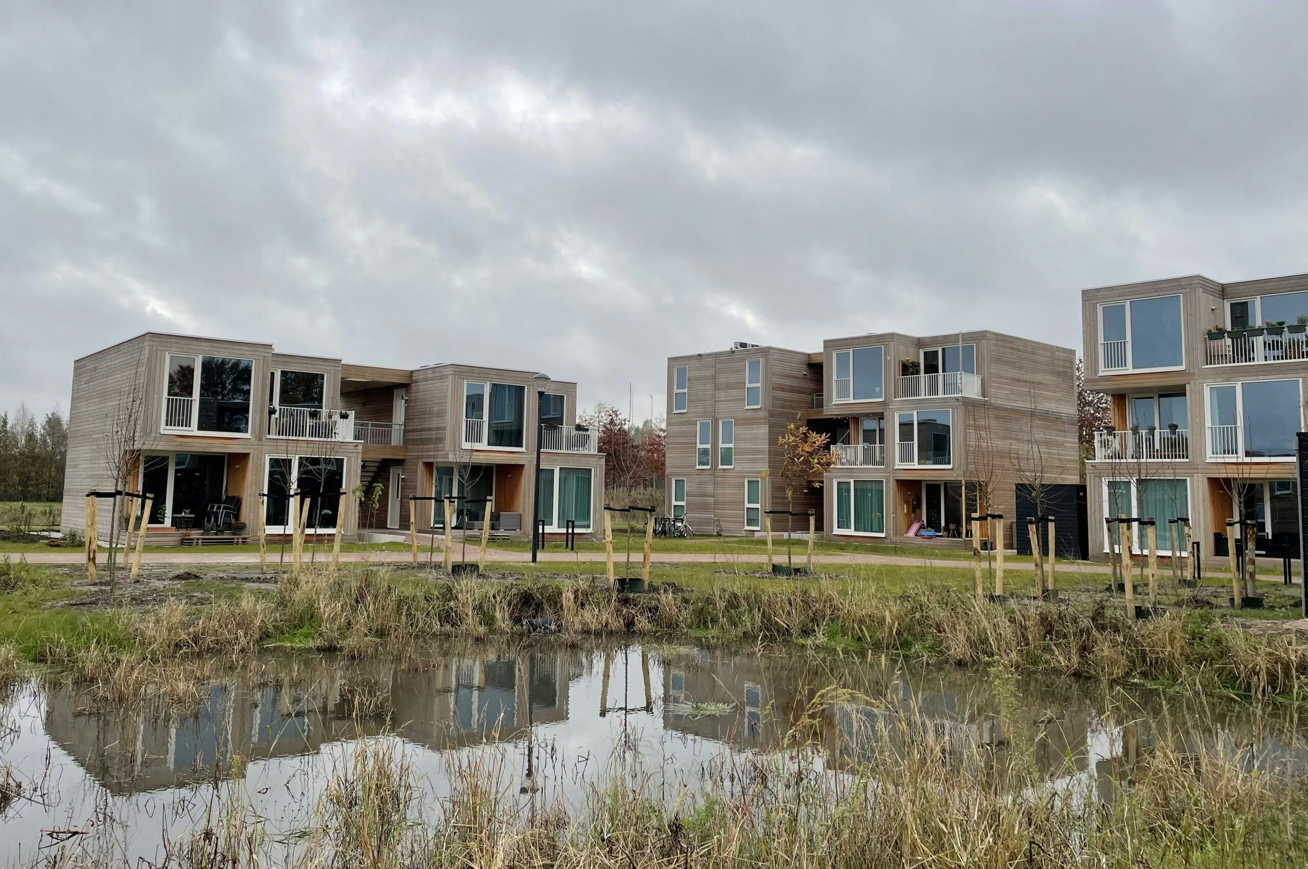 Biobased woningen in de 'wijk van de toekomst' in Helmond. Foto: Eco+Bouw