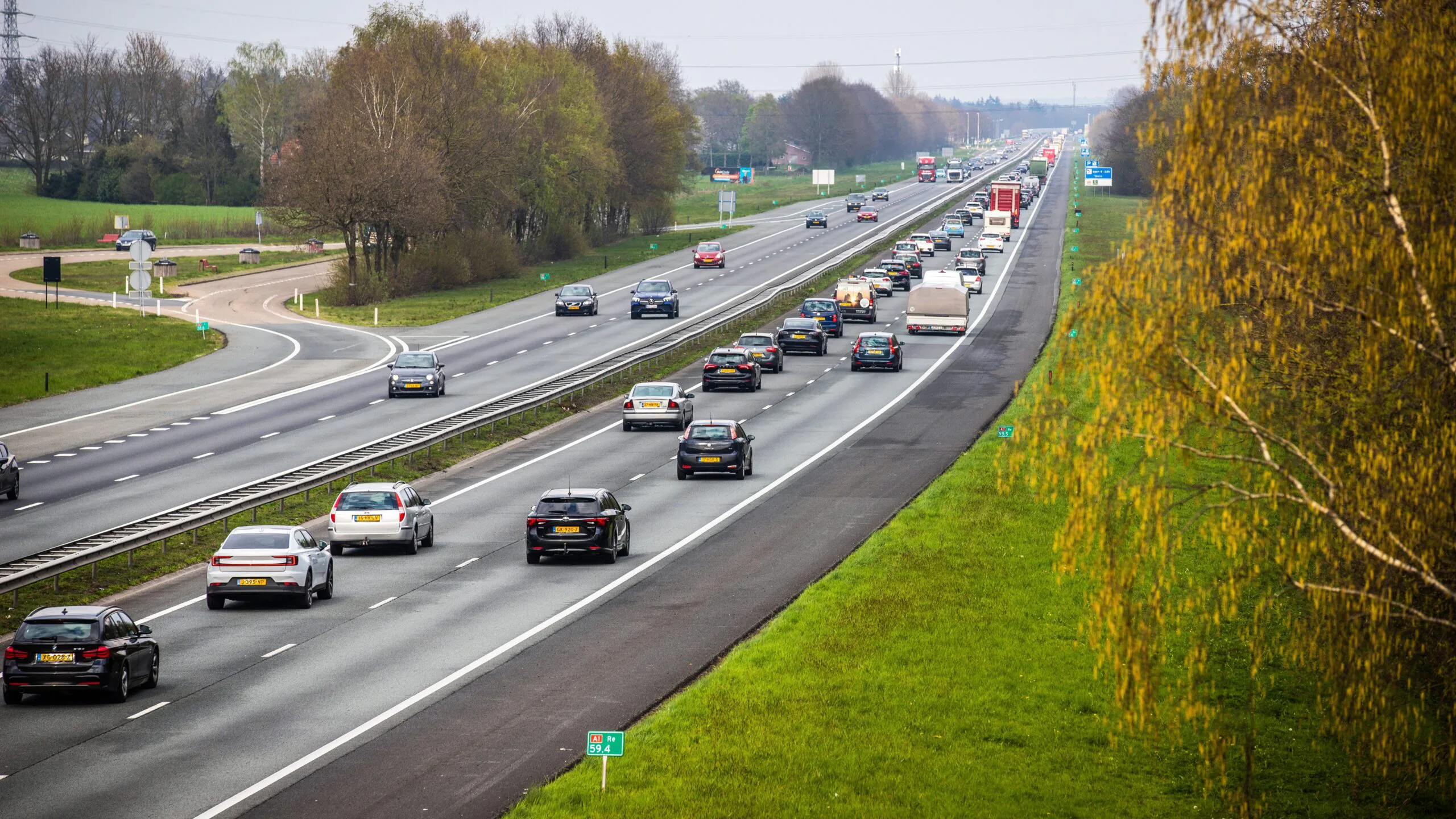 De snelweg A1 bij Voorthuizen. Foto: ANP / Hollandse Hoogte / John van der Tol