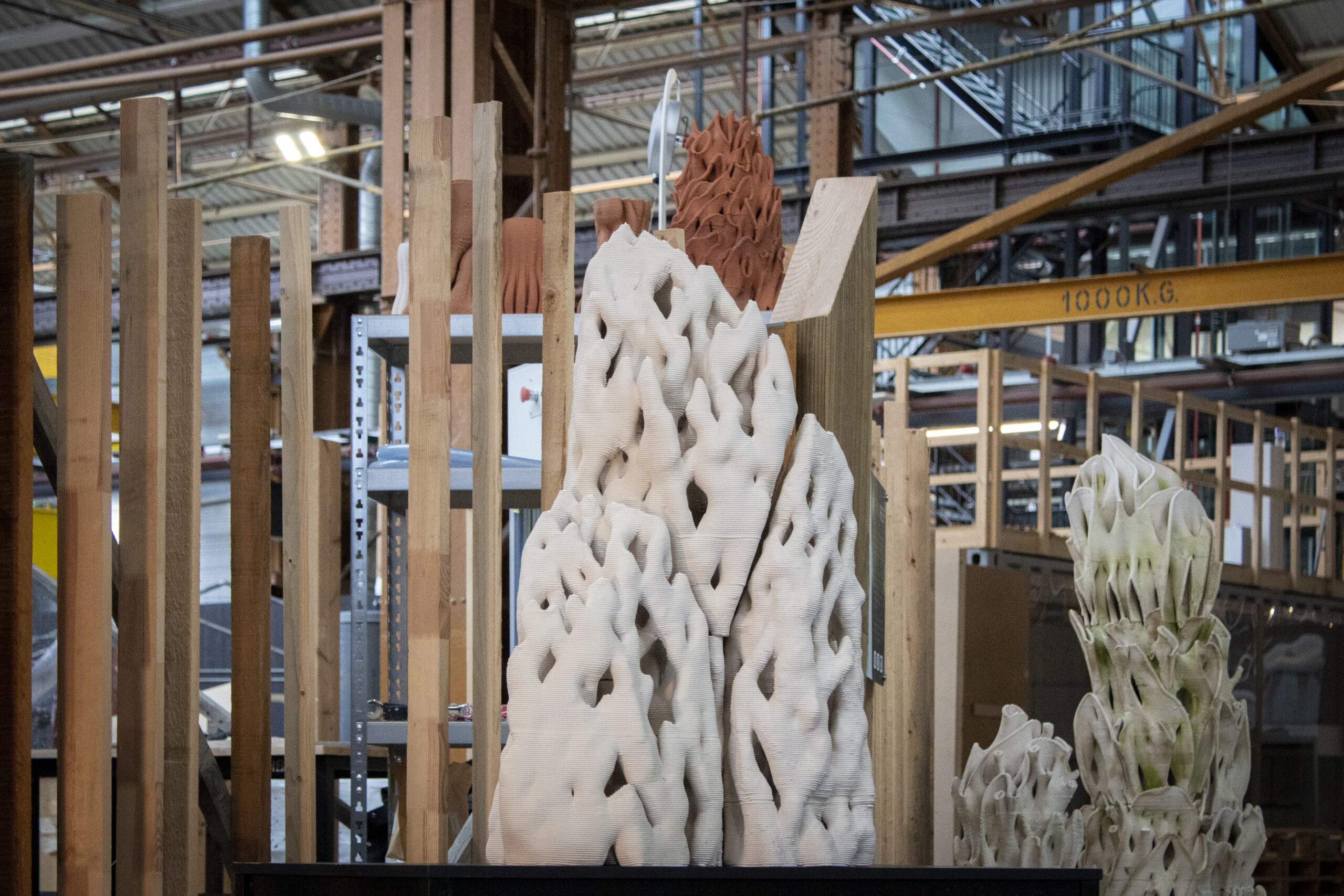 Na een zoektocht naar het meest geschikte materiaal om haar riffen te printen kwam Urban Reef uiteindelijk uit op klei. Foto: Urban Reef