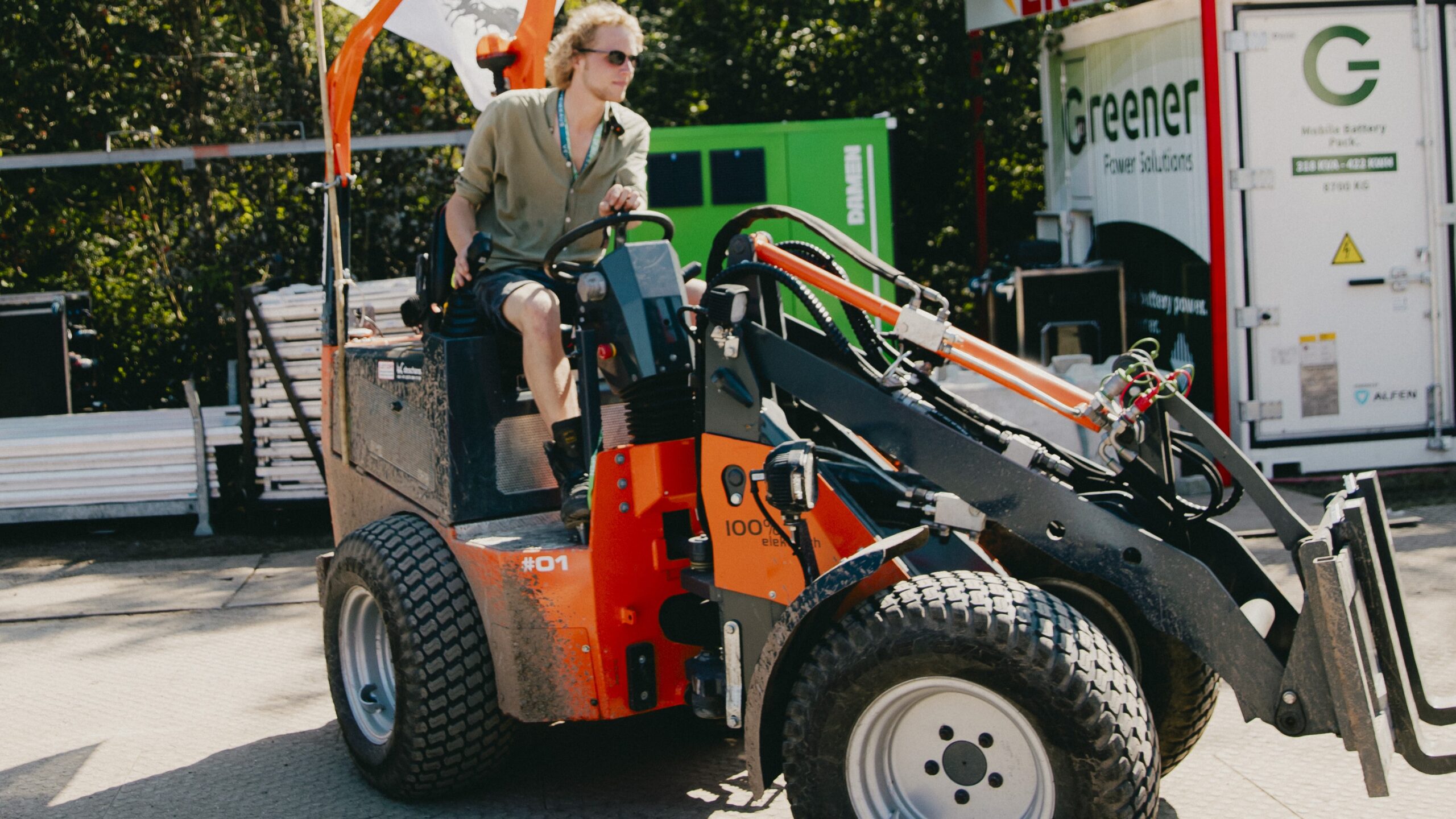 Het materieel voor de op- en afbouw is volledig emissieloos. Foto: Into The Great Wide Open / Laura van der Spek