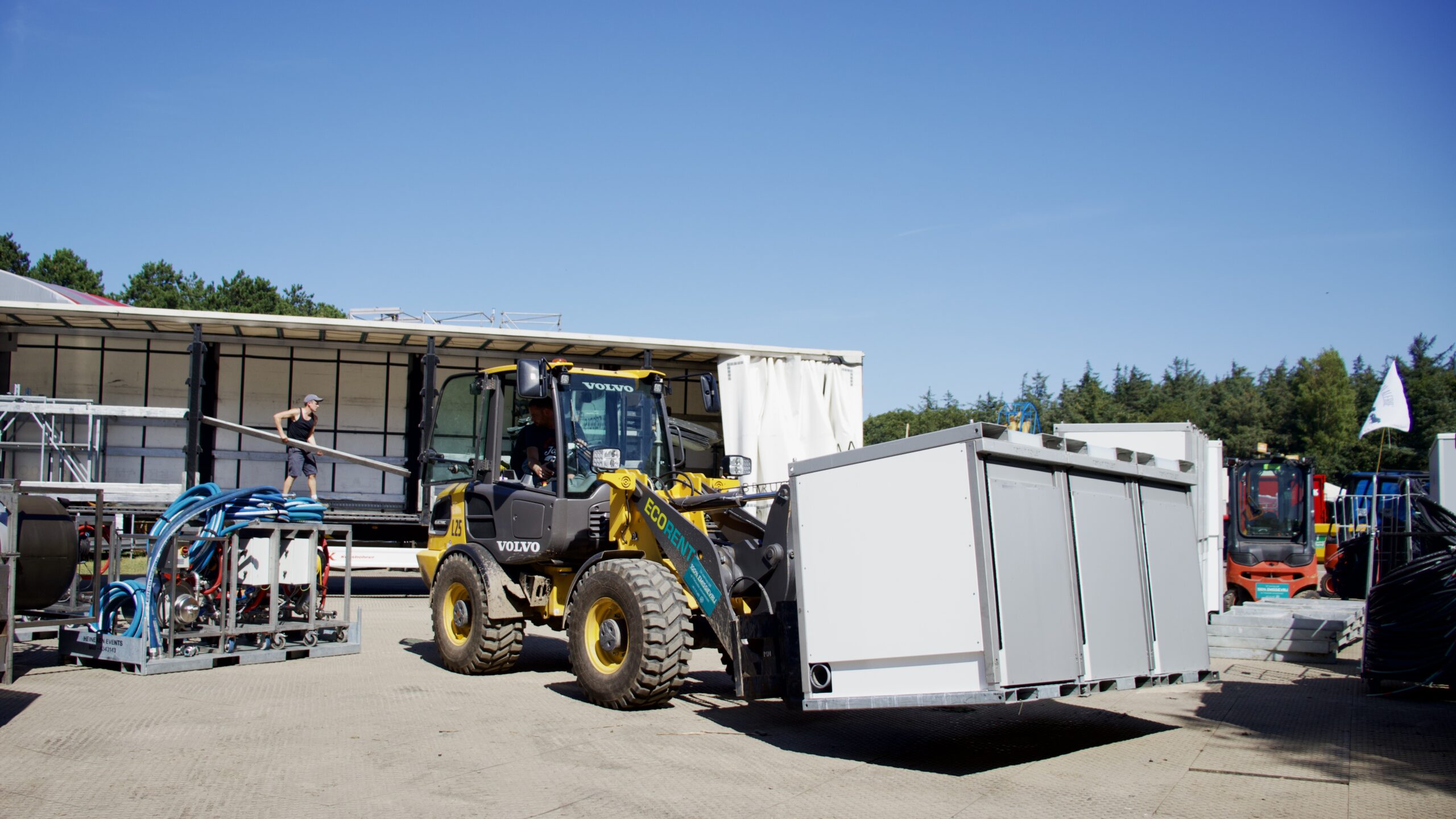 Into The Great Wide Open wordt voor het eerst emissieloos op- en afgebouwd. Foto: Cobouw / Petra Platschorre