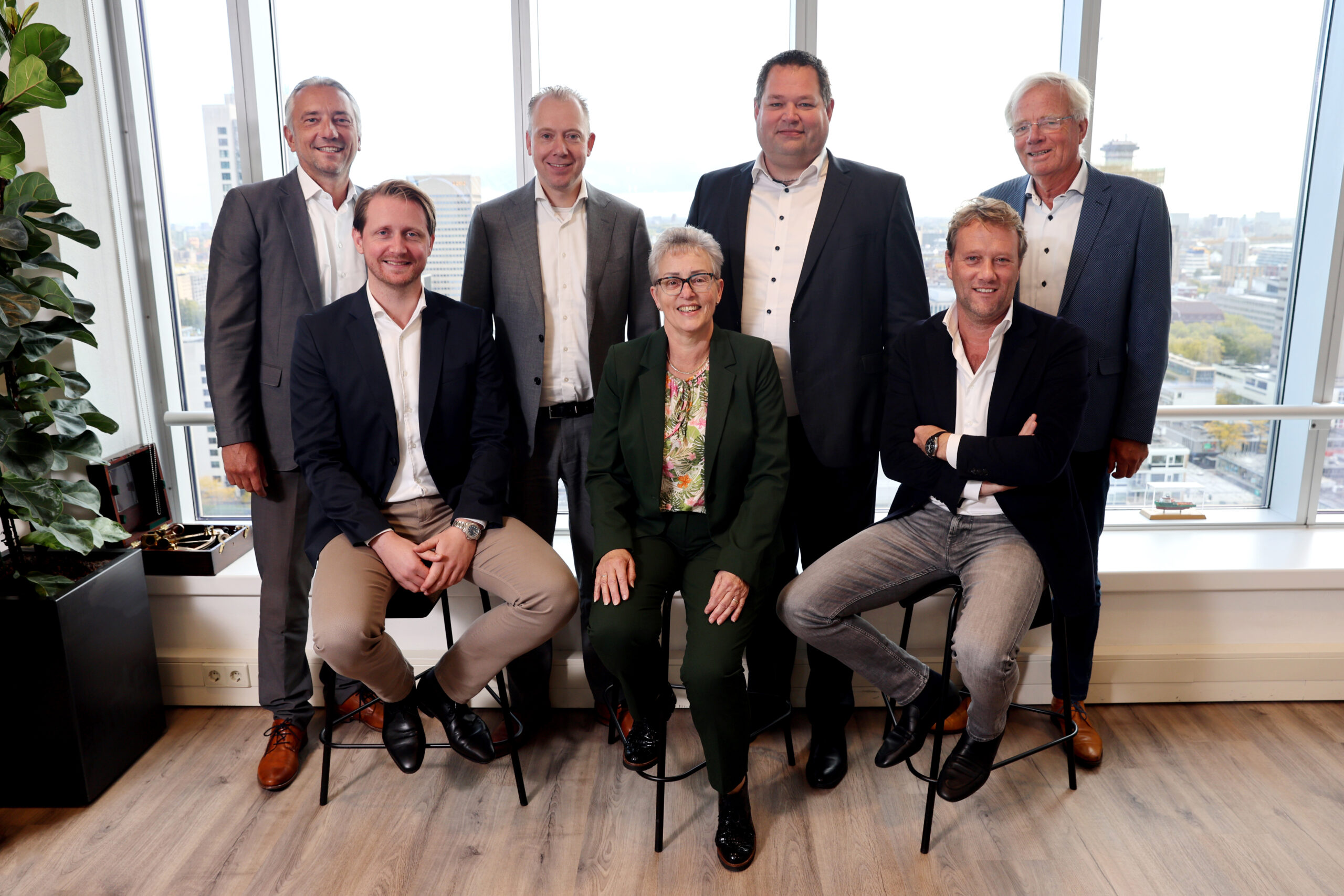 Vlnr (boven): Klaas Norel, Eugene Koster, Robin van der Heiden, Mark Nouws. 
Vlnr (beneden): Age Tanja, Caroline Elderhorst, Sander Twigt.