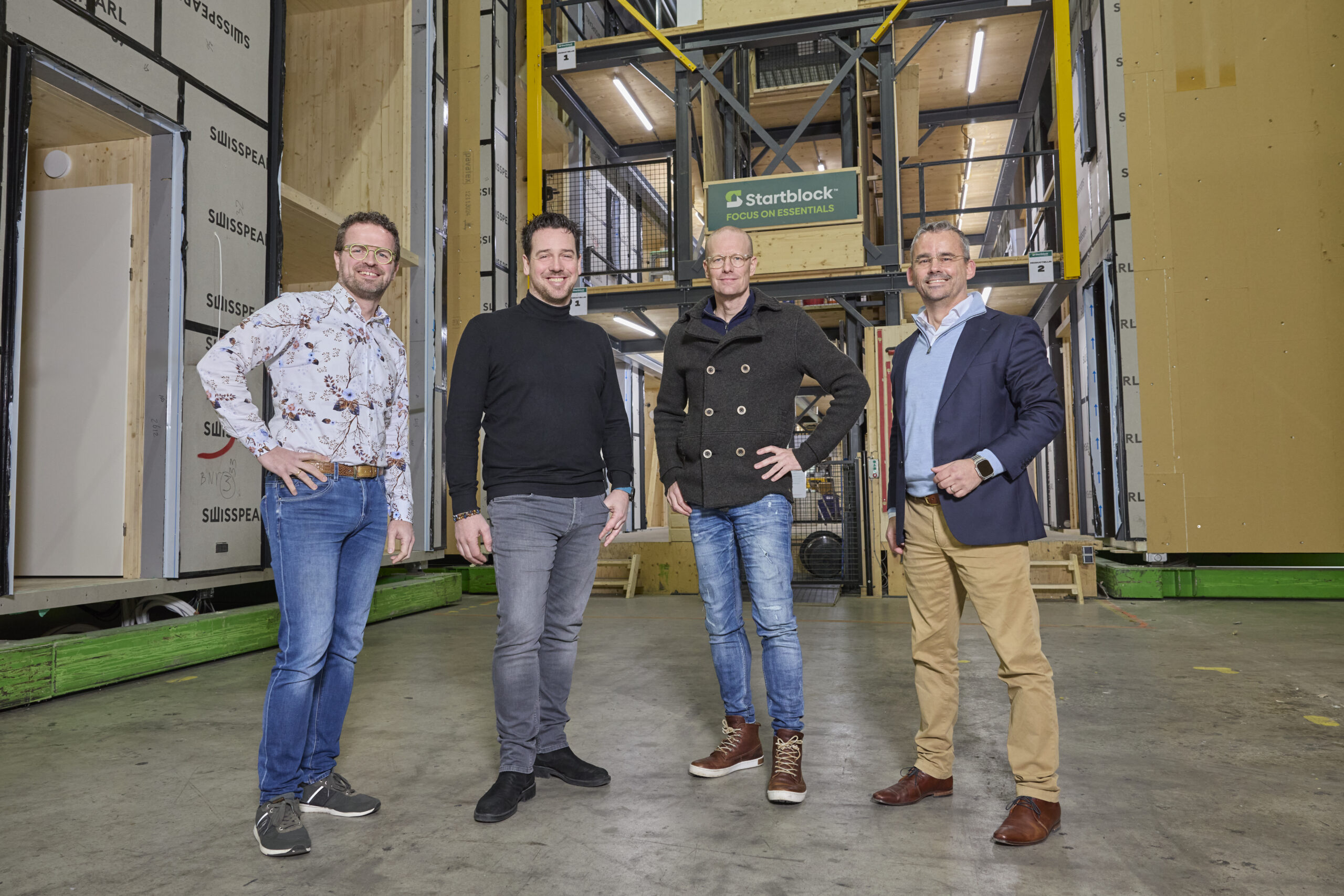 Jeroen Oost, Henk Visscher, Roel Buitenwerf en Wim-Heerke Spronk. Foto: Startblock / WHS Media