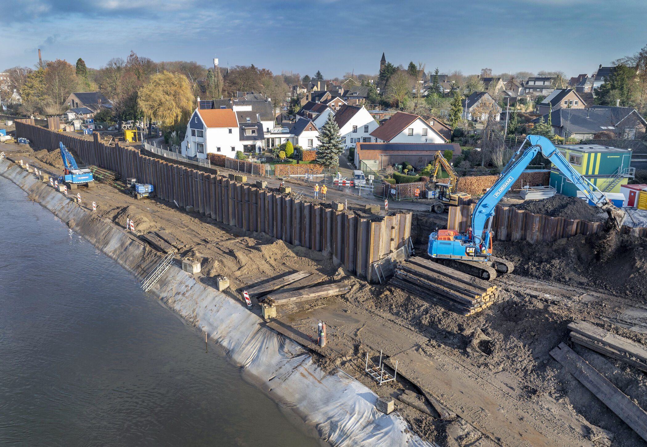 Dijkversterking bij Steyl. Foto: HWBP.