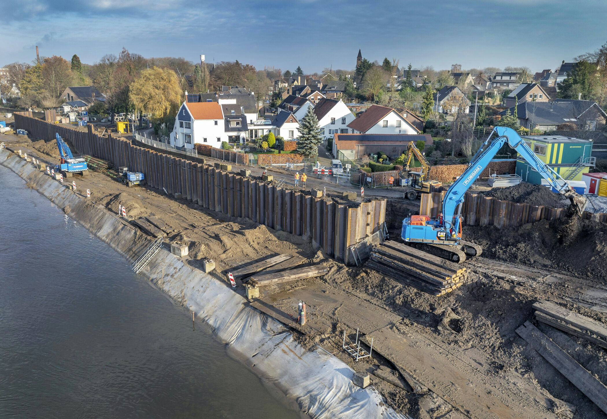 Dijkversterking bij Steyl. Foto: HWBP.