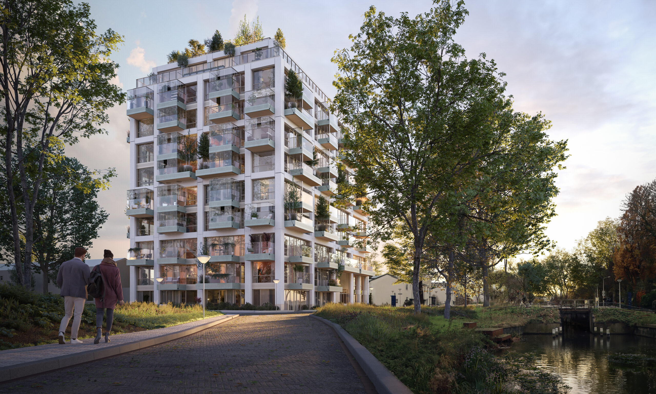 The Urban Woods Delft: hart van hout, binnenwanden van vlas