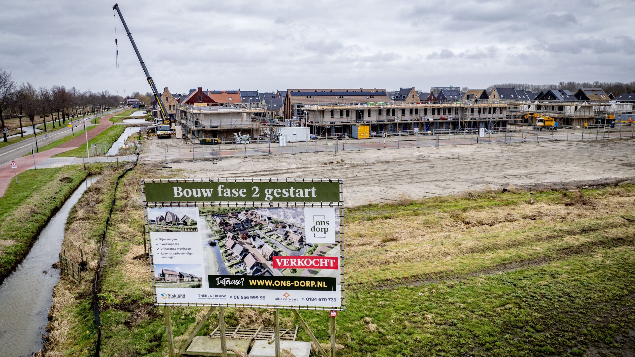 Een project van Blokland in Hardinxveld-­Giessendam. Het gebied staat bekend om haar archeologische vondsten. Foto: ANP