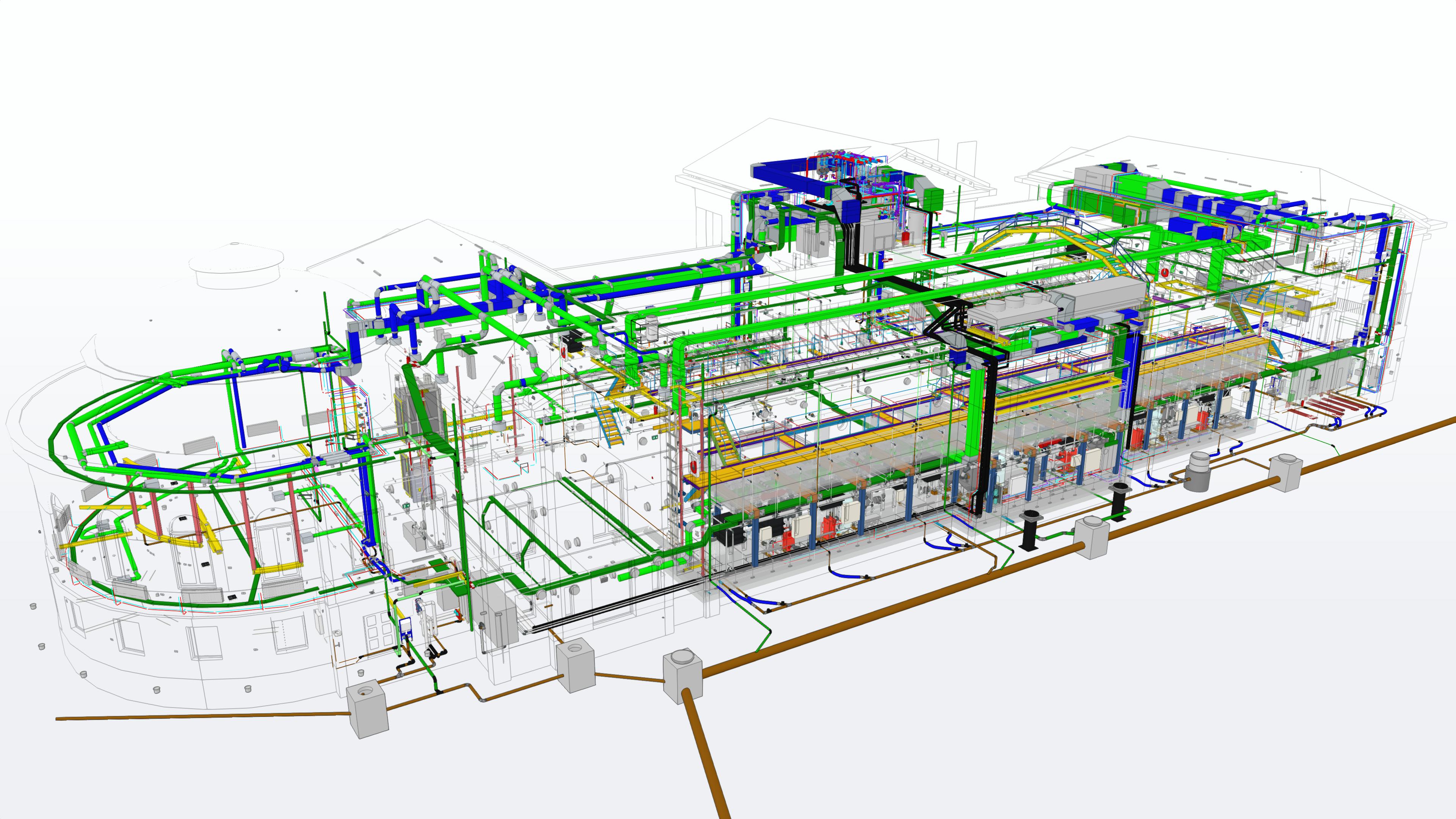 Digitalisering via 3D-scans, Revit-modellering en Trimble Connect