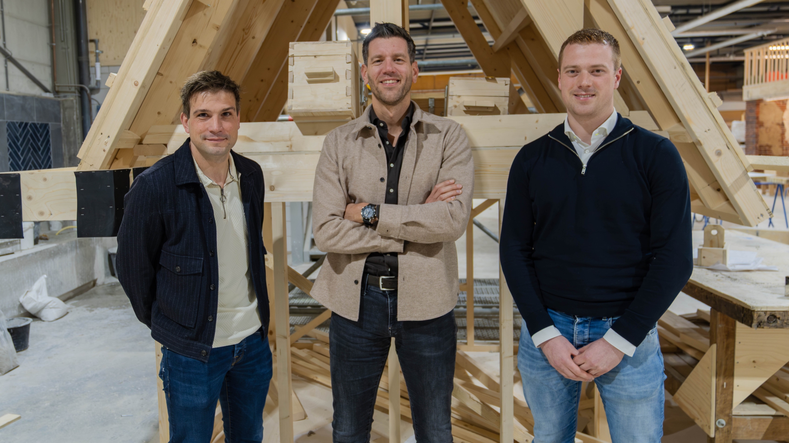 Van links naar rechts: Adrian van Dongen, Eric van Ginneken en Michiel Rooijakkers. Foto: Iris Vermeij