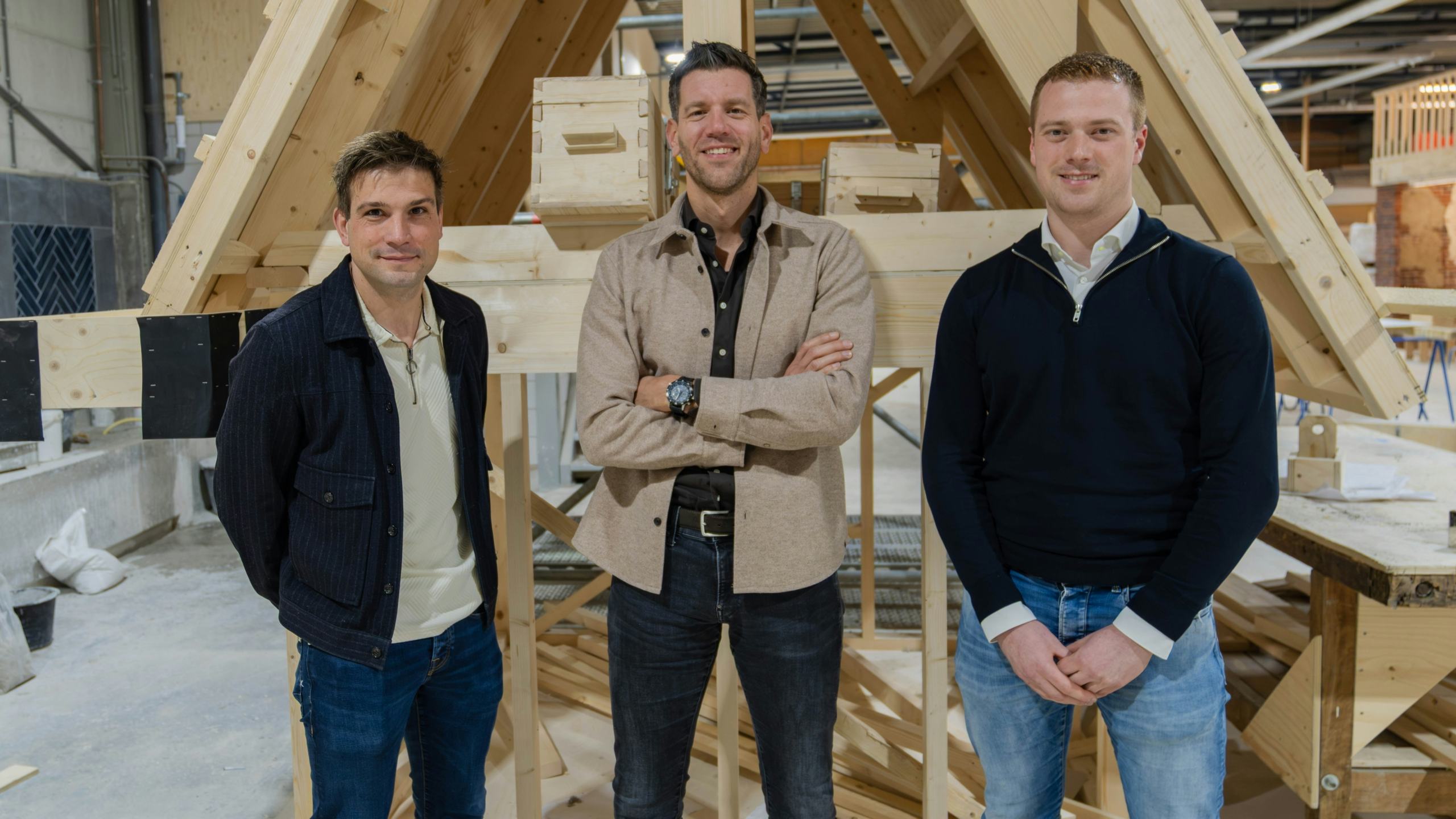 Van links naar rechts: Adrian van Dongen, Eric van Ginneken en Michiel Rooijakkers. Foto: Iris Vermeij