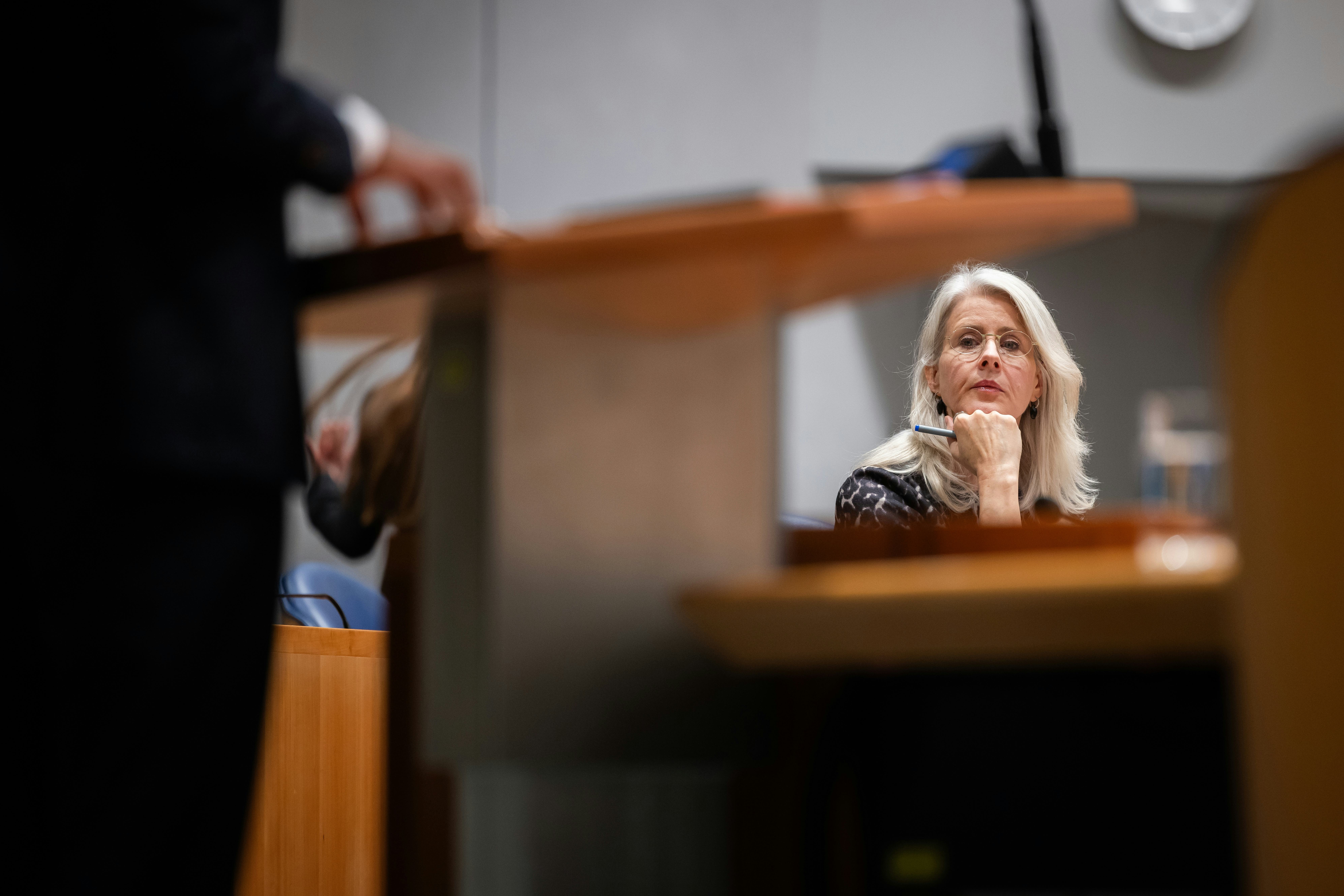 Mona Keijzer, demissionair minister van Volkshuisvesting en Ruimtelijke, voerde een van haar laatste debatten in de Tweede Kamer. Foto ANP/HH