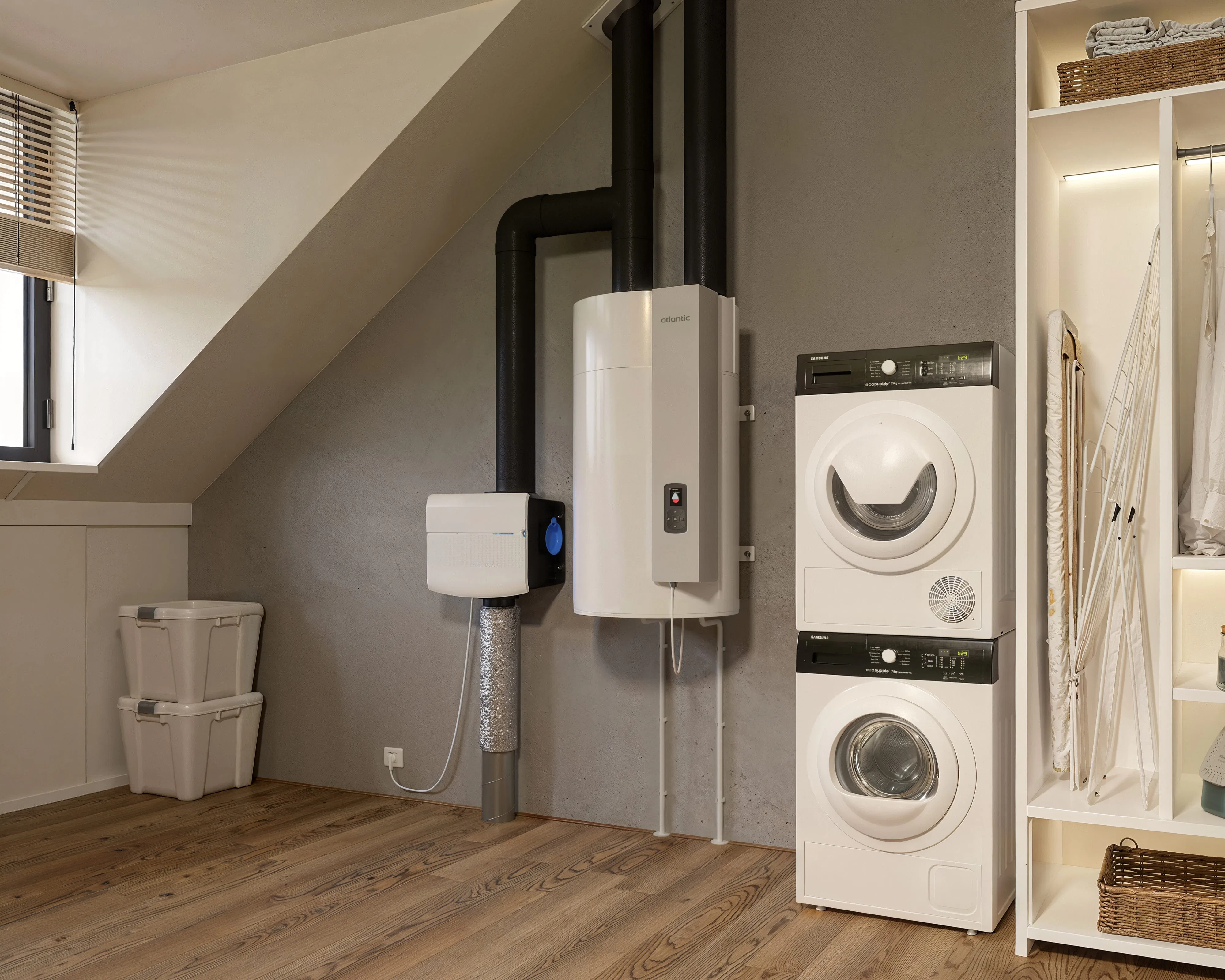 De Orcon MVS-15 en de Atlantic warmtepompboiler.