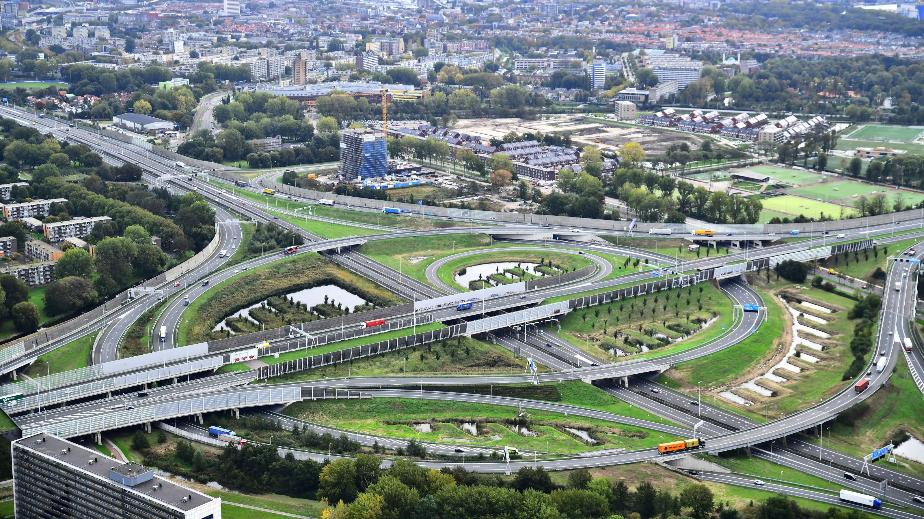 Knooppunt Kethelplein in Schiedam. Foto: Rijkswaterstaat