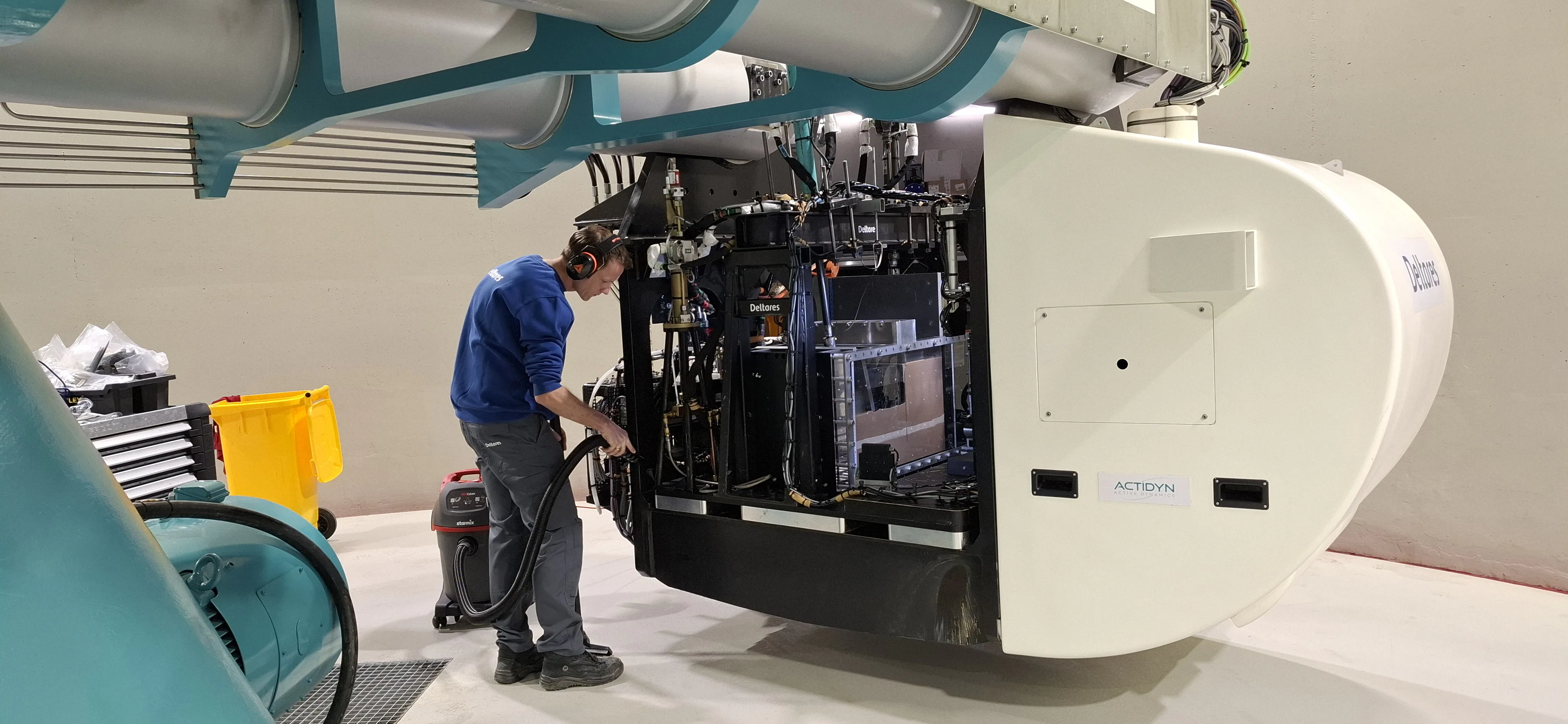 Een kademuur in de praktijk tot bezwijken testen? Het is een makkie voor de GeoCentrifuge van Deltares. Foto: Deltares