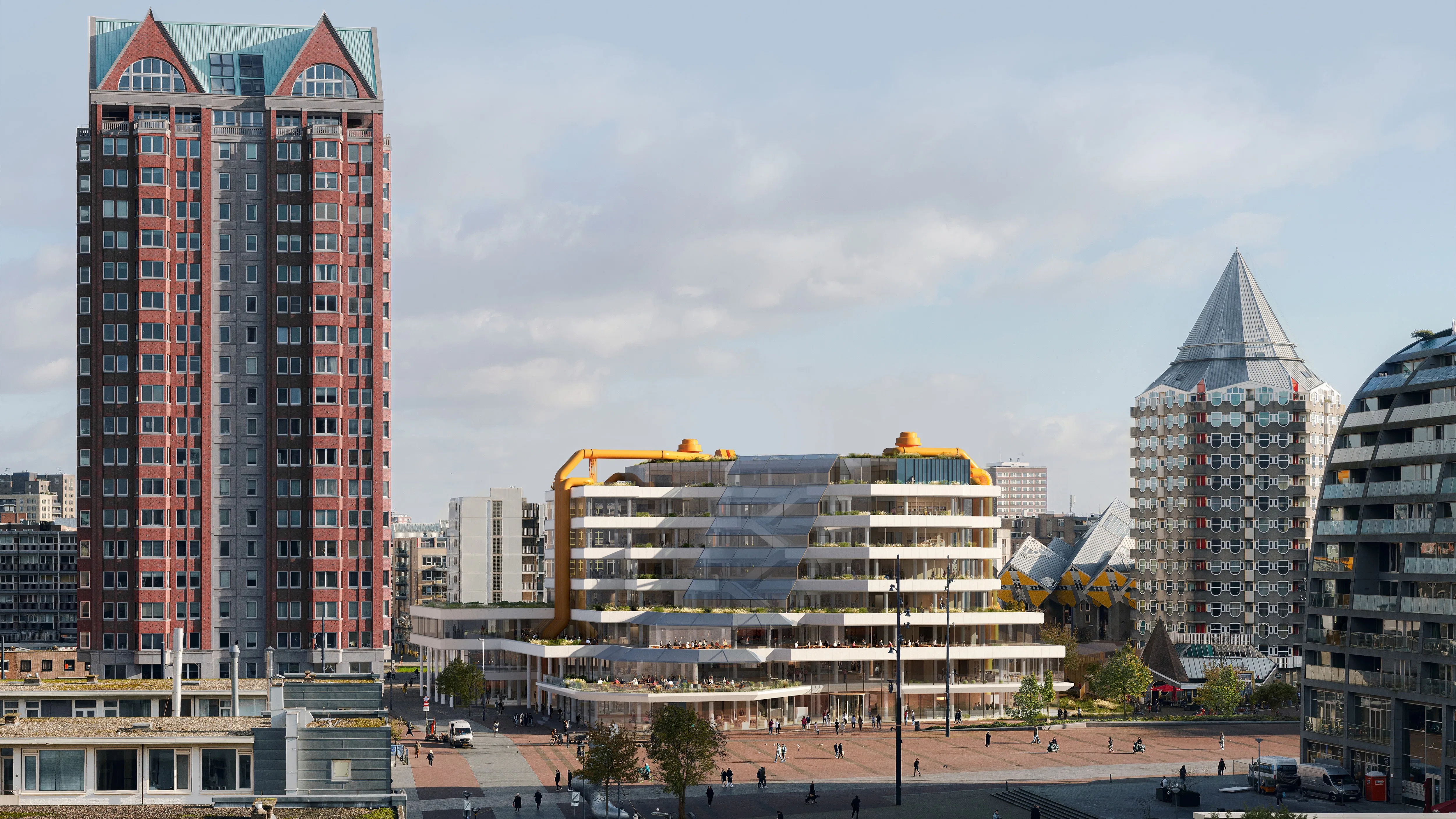 Impressie van de Centrale Bibliotheek in Rotterdam. Afbeelding: Sebastian van Damme