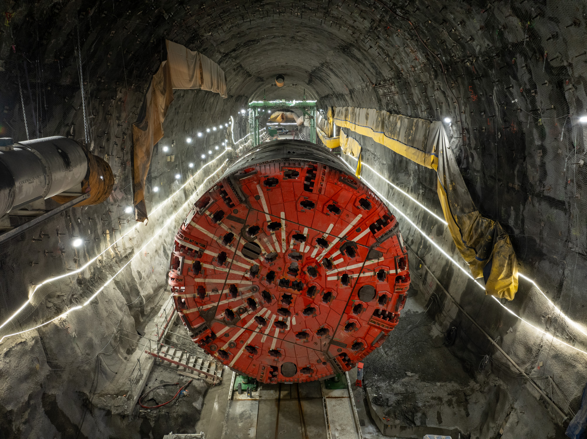 Eén van de boormachines die de tunnel tussen Frankrijk en Italië boort. Foto: TELT