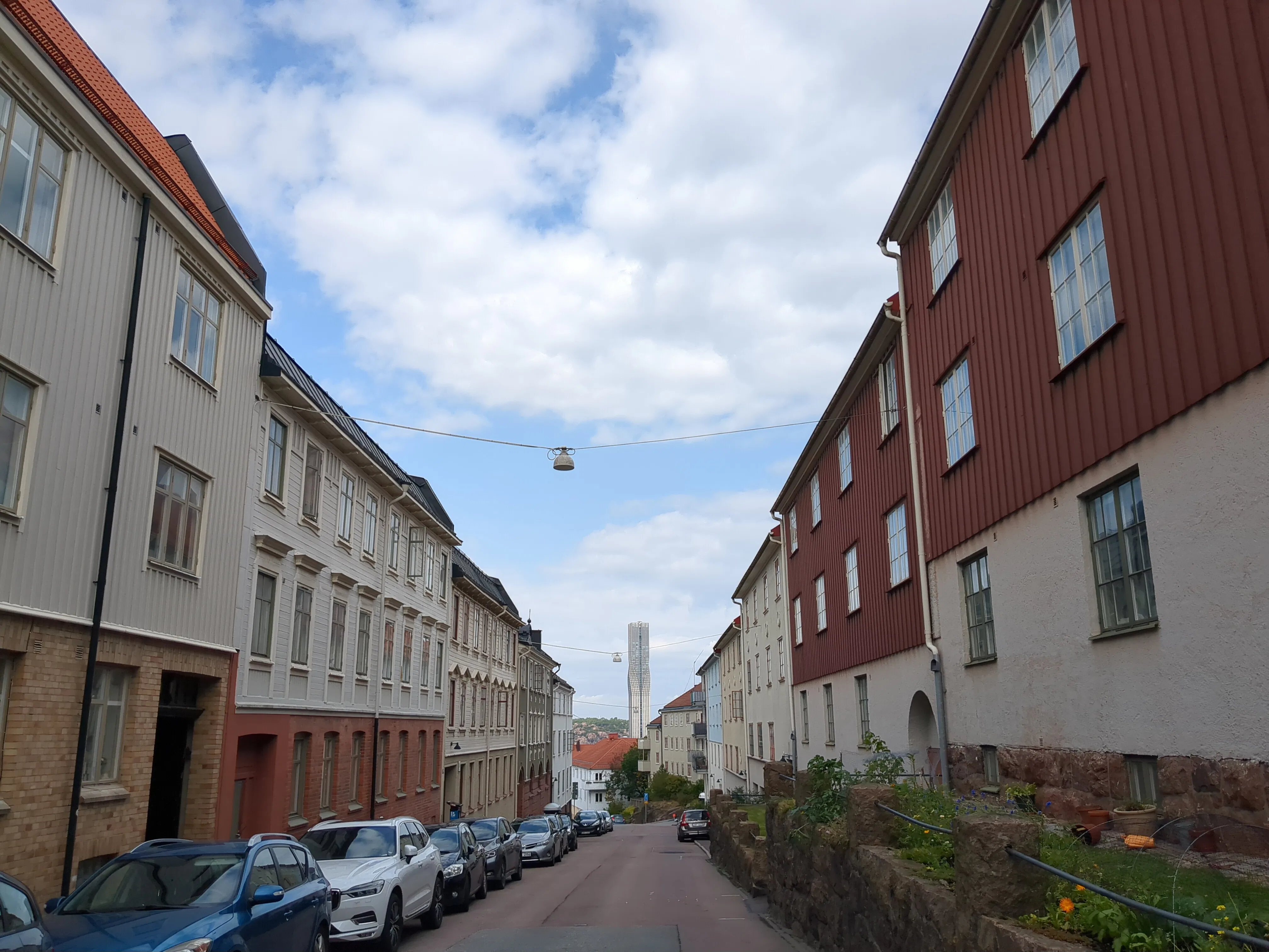 Waar je ook kijkt, de Karlatornet is bijna overal in Göteborg te zien. Foto: Stijn van Gils