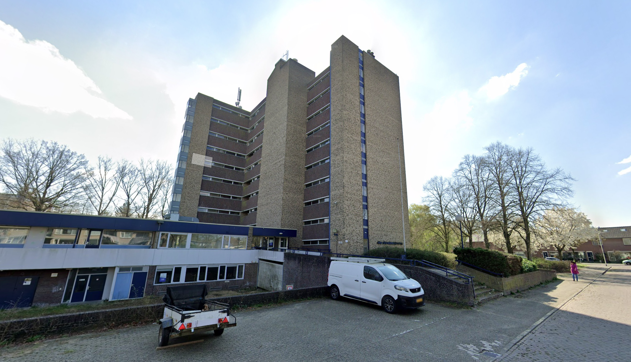 Flatgebouw De Doekenborg in Nijmegen. Foto: Google Streetview