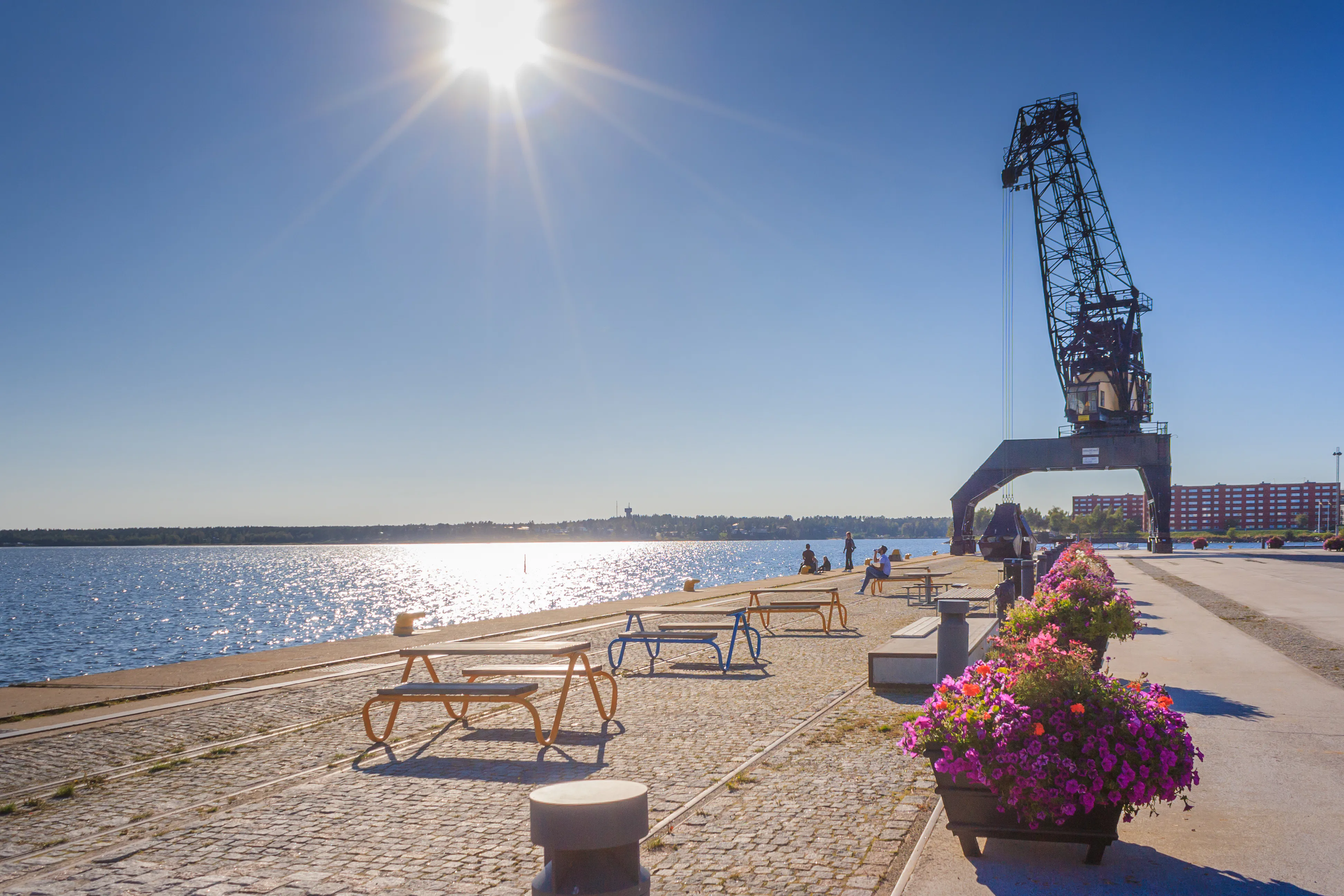 De haven van Luleå op een zonnige dag. De infra in het gebied wacht grote investeringen. Foto: Shutterstock