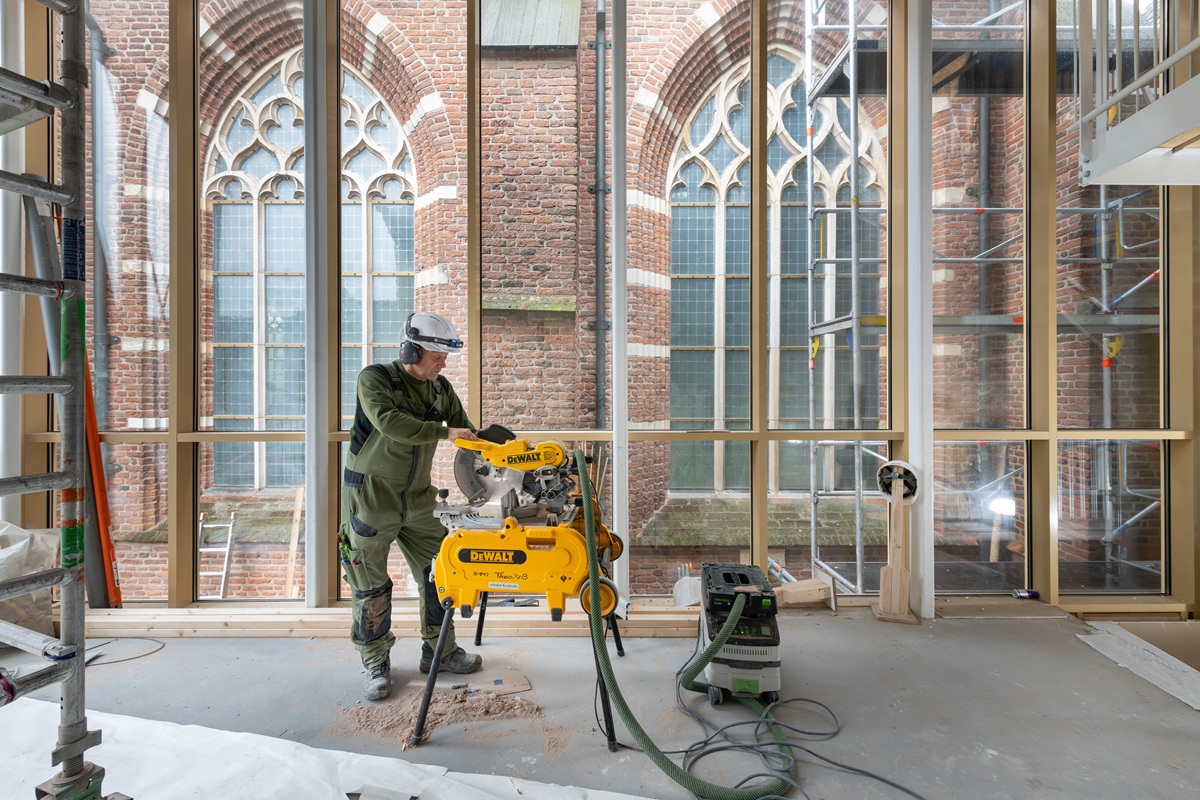 Werkzaamheden aan het voormalige stadhuis in Wijk bij Duurstede door Schakel & Schrale. Foto: BAM