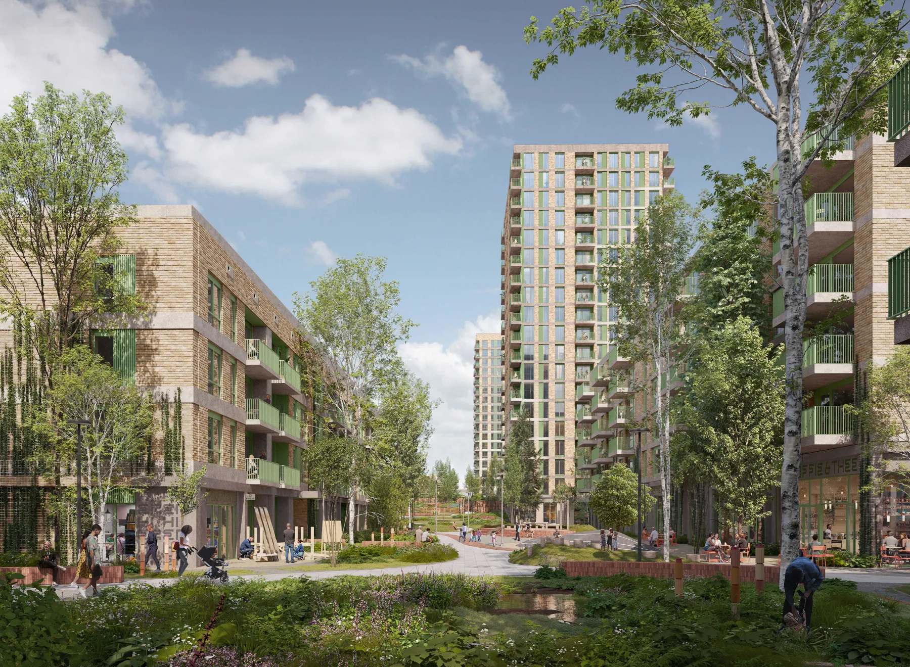 Artist's impression van de wijk 'Voormekaar'.